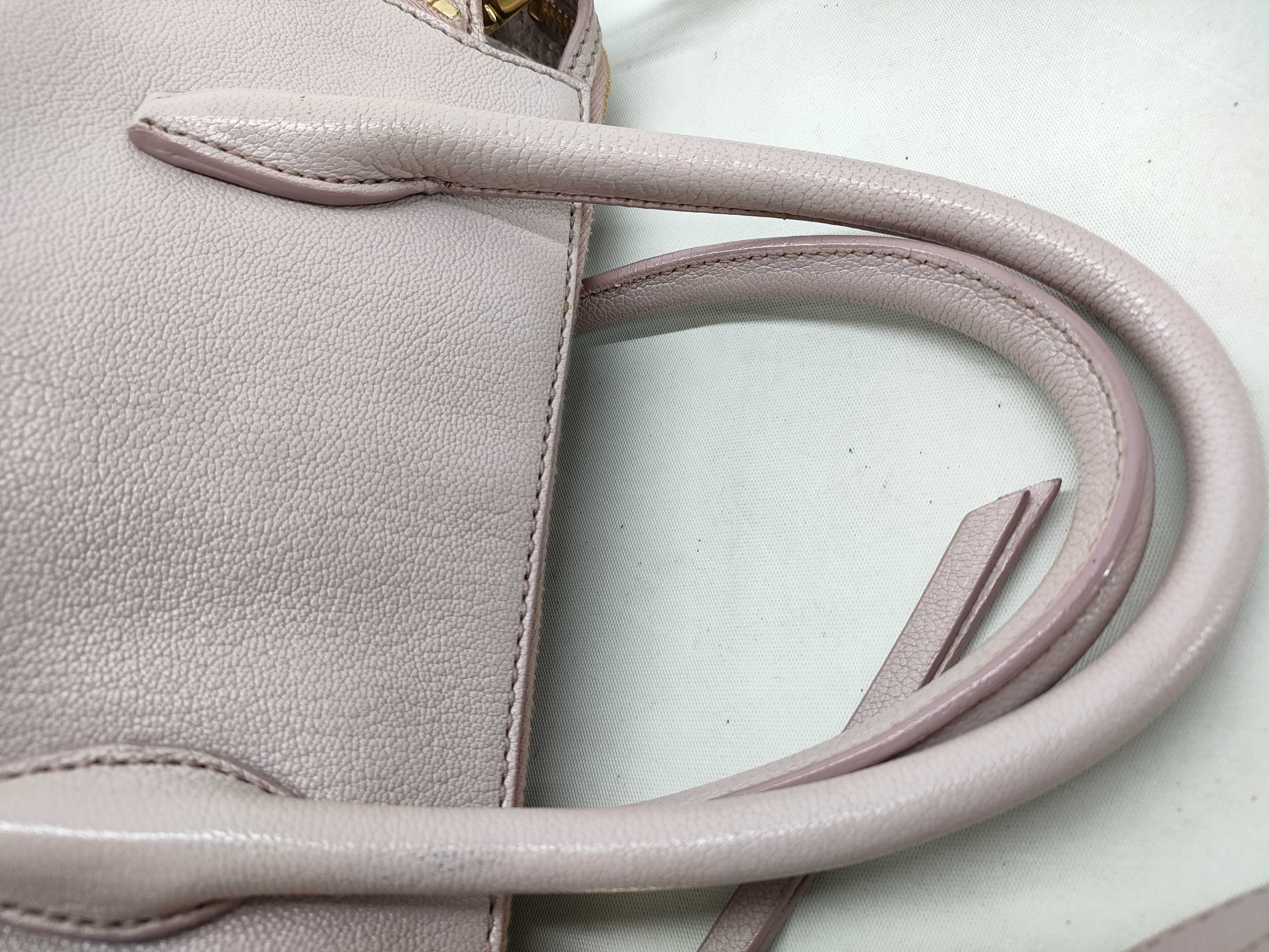 2-Way Handbag/Shoulder Bag, Leather, Pink Beige Handbag — view 6