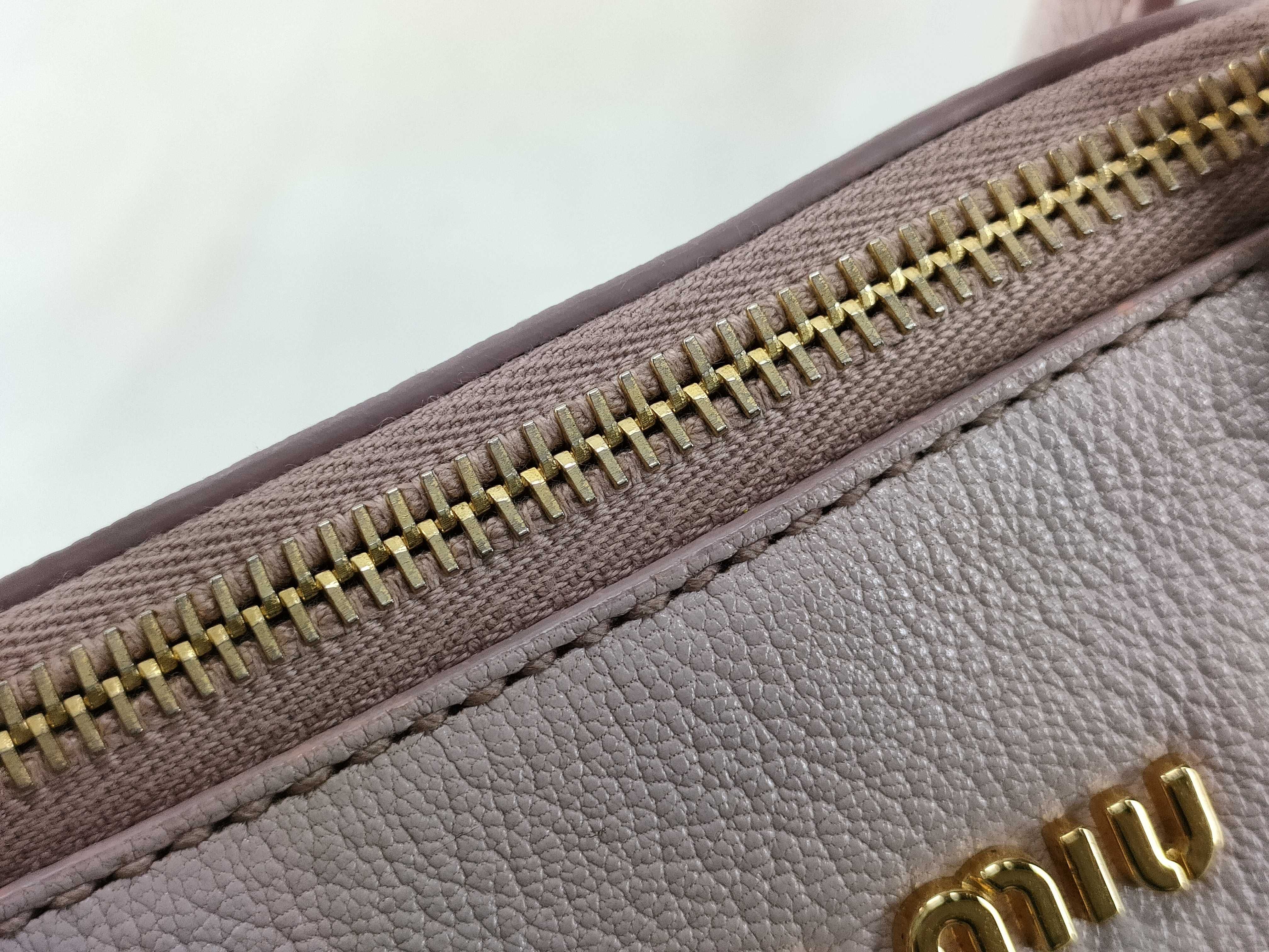 2-Way Handbag/Shoulder Bag, Leather, Pink Beige Handbag — view 8