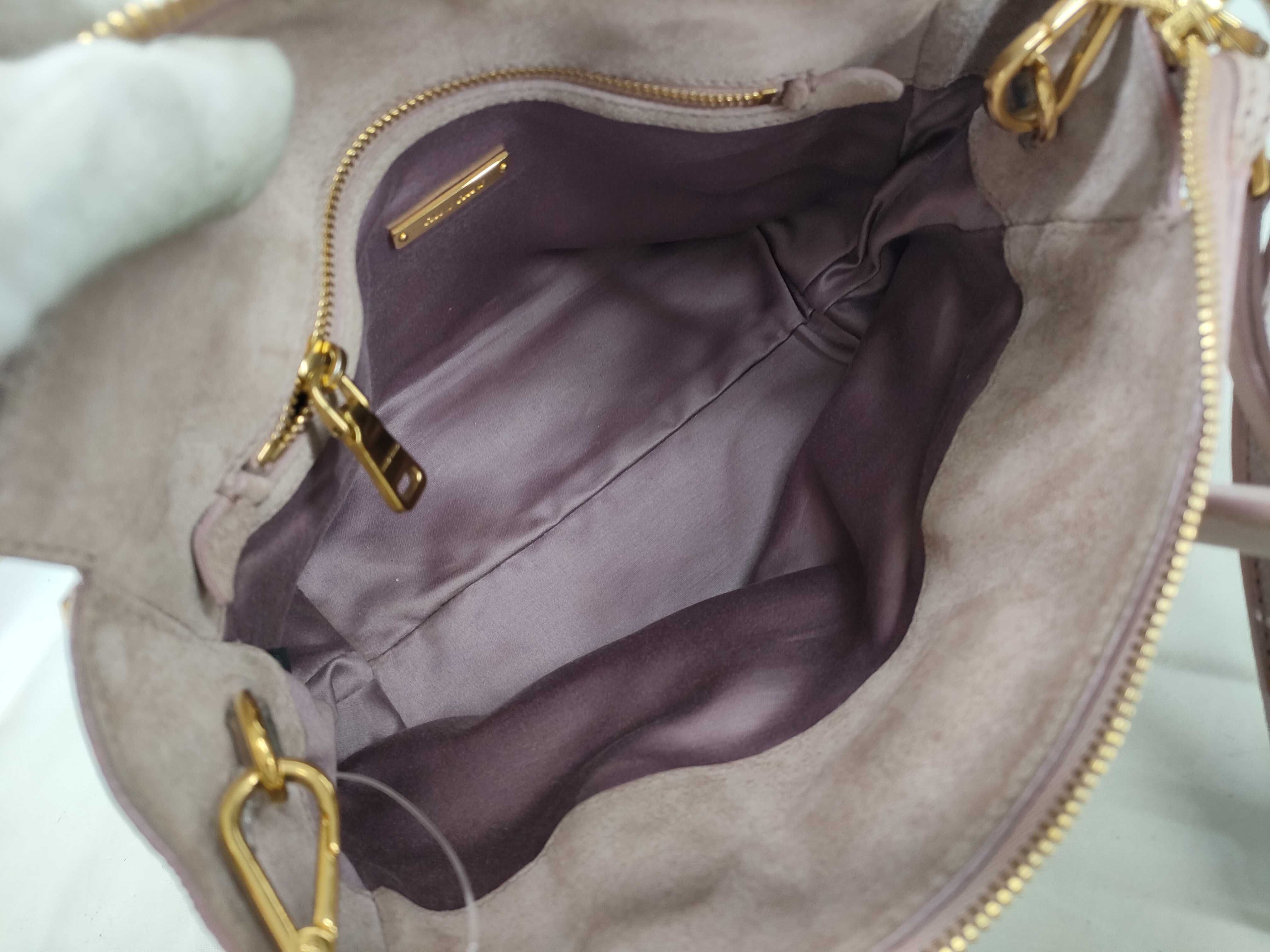 2-Way Handbag/Shoulder Bag, Leather, Pink Beige Handbag — view 9