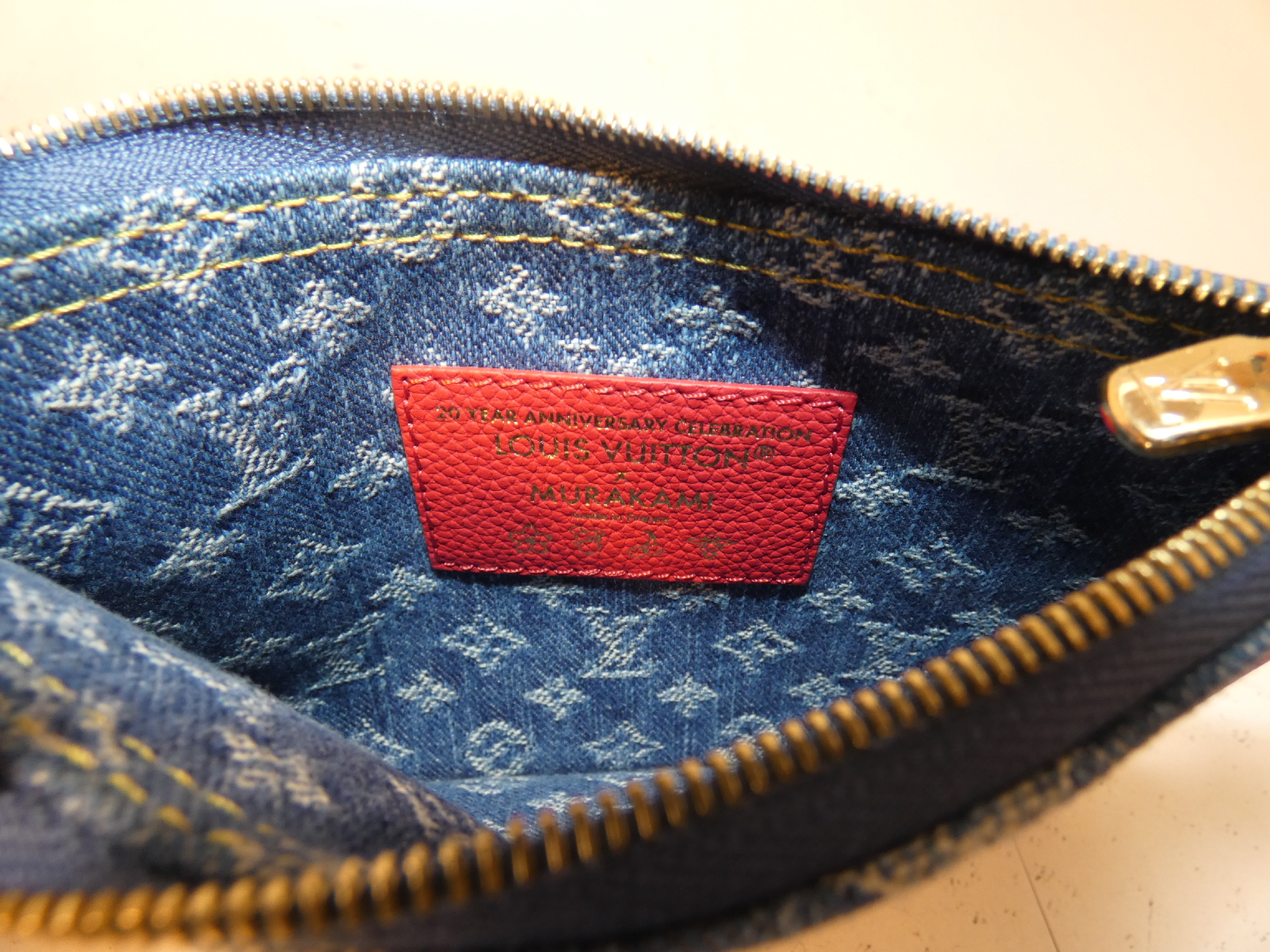 2-way Cherry Neverfull Cherry Denim Inside Out BB Takashi Murakami Hand Pouch Shoulder Bag — view 10