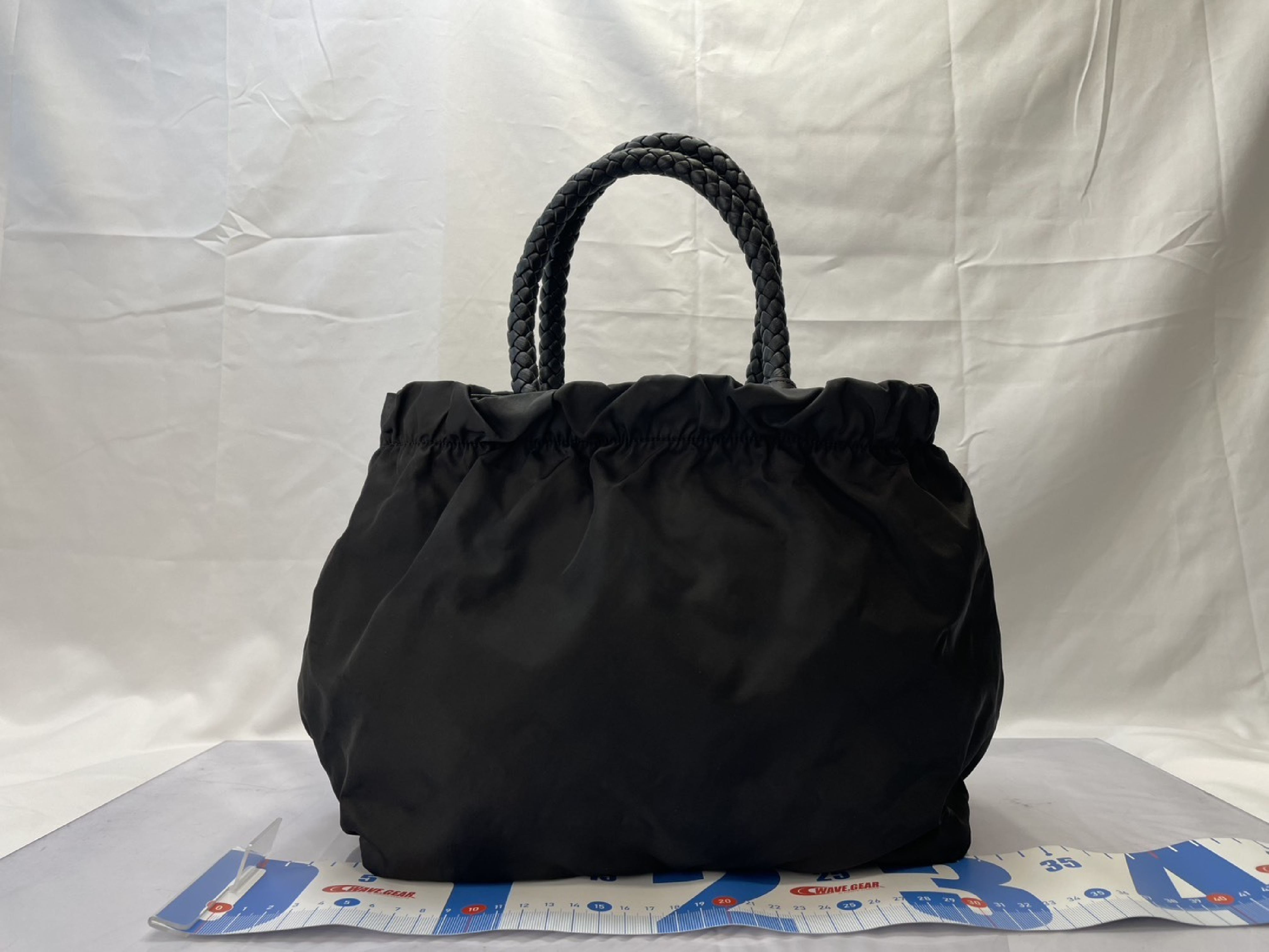 Ribbon Braided Intreccio Handbag Tote Bag 2-Way Shoulder Bag Black BN1778 Shoulder Bag — view 2