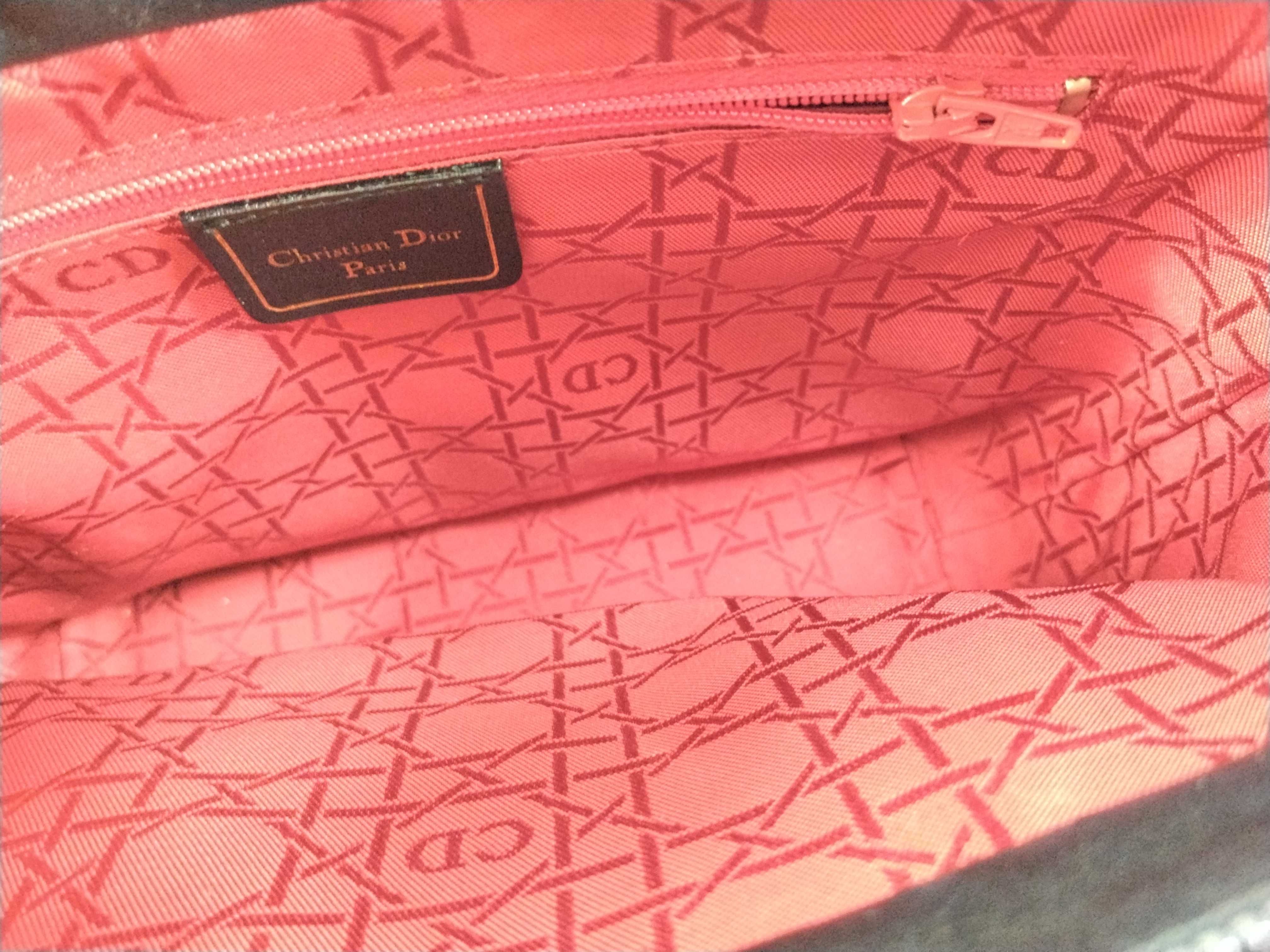 handbag with logo charm, black with gold hardware. — view 9