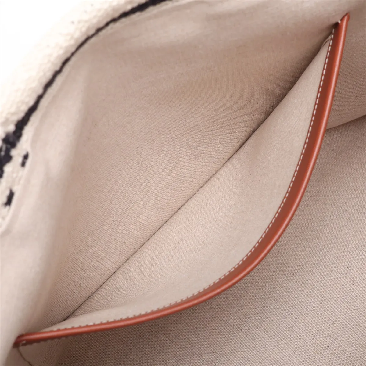 Large Cabas Thais Canvas Tote Bag, Beige — view 8