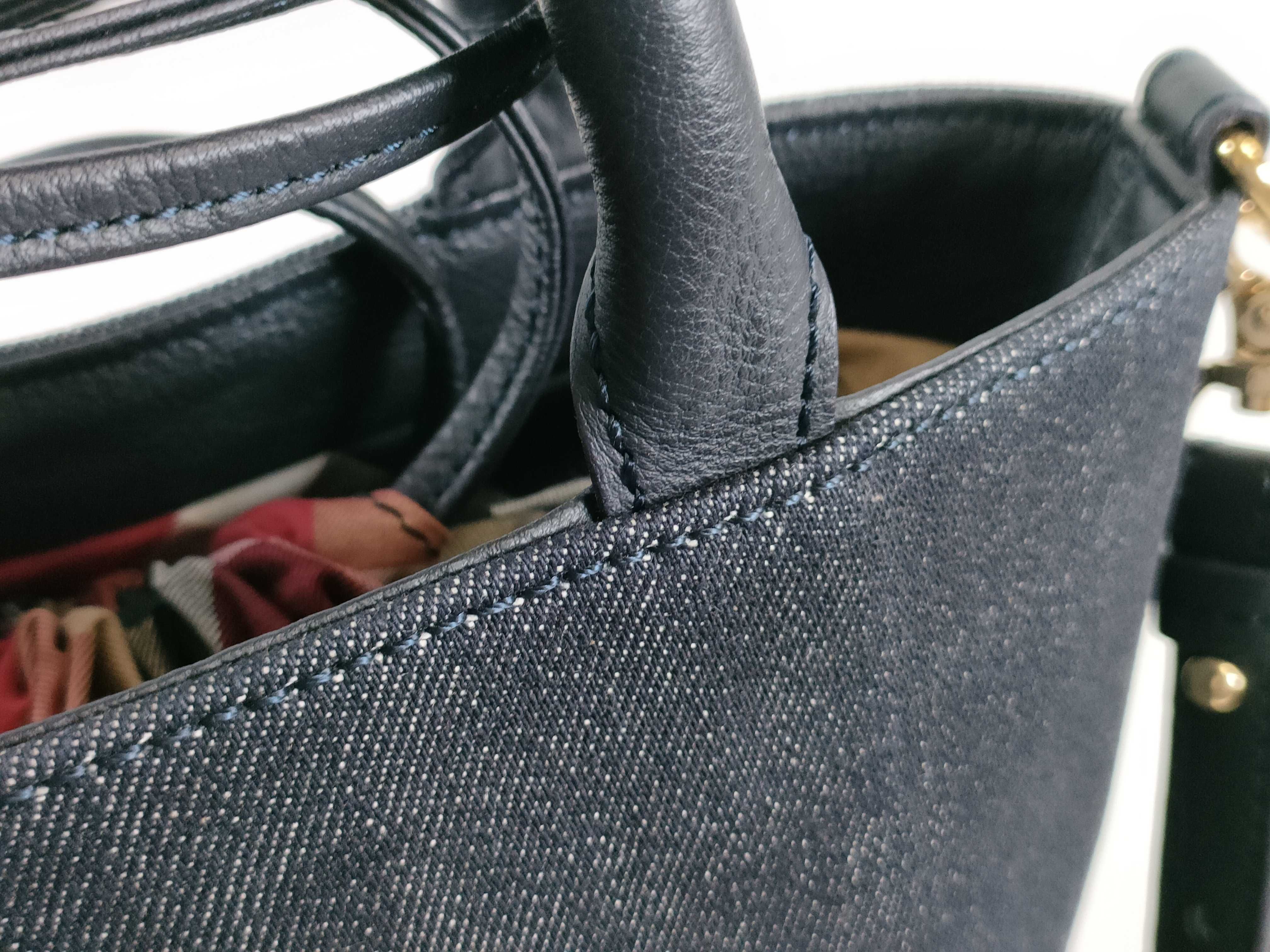 Blue Label Denim Nova Check 2-Way Shoulder Bag with Strap (Handbag) — view 5