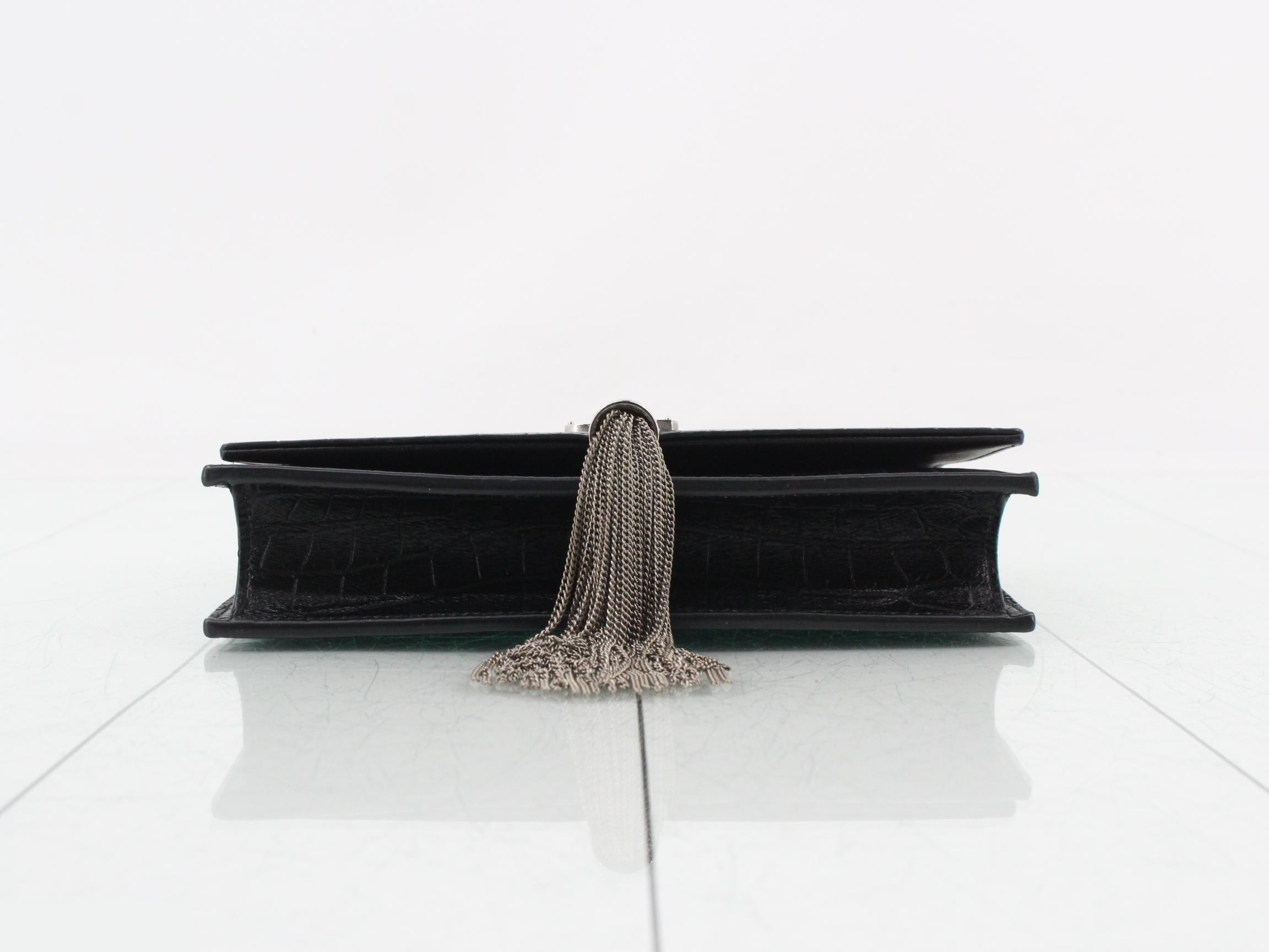 Kate Crocodile Embossed Leather Chain Wallet — view 3