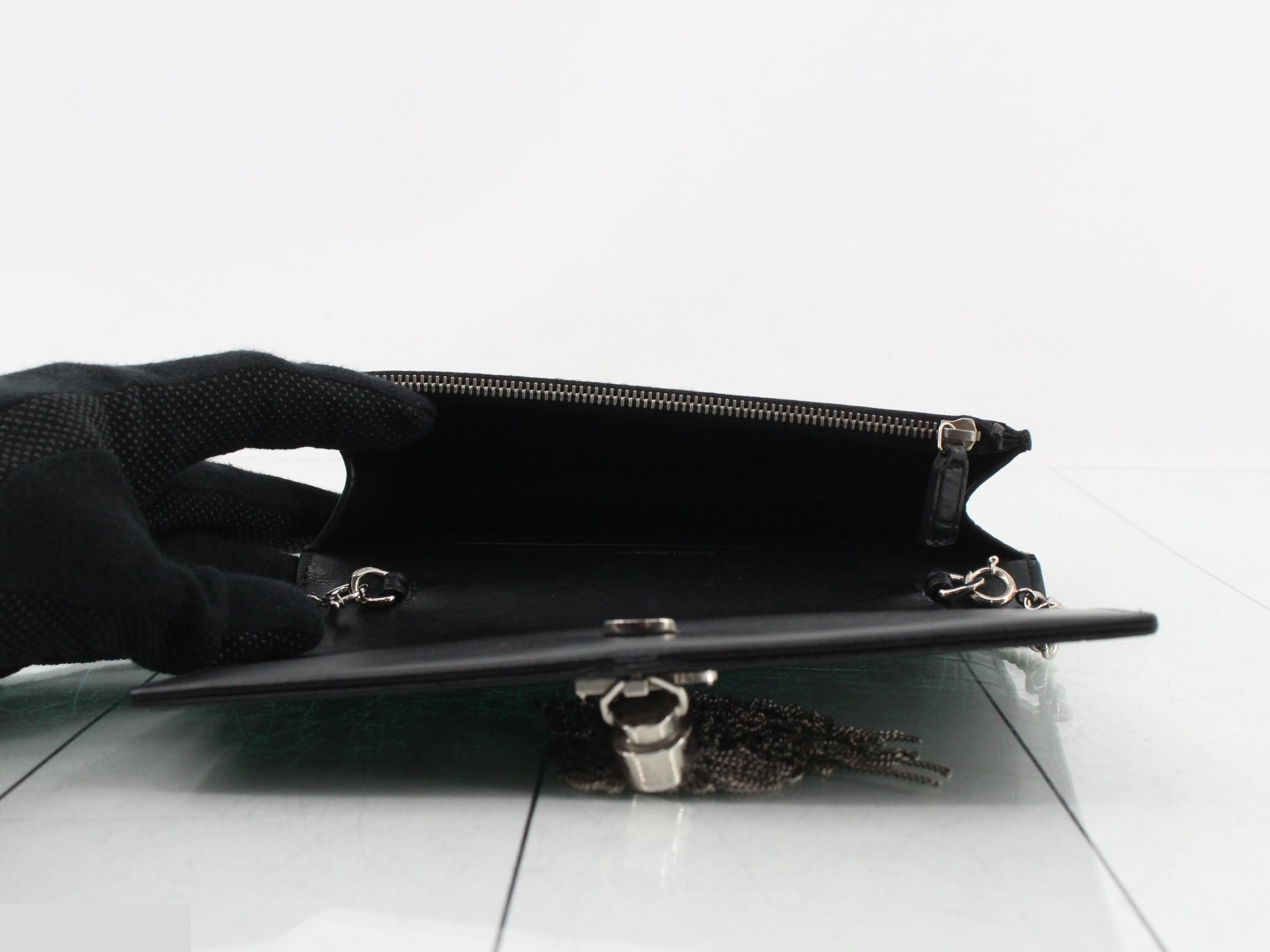Kate Crocodile Embossed Leather Chain Wallet — view 4