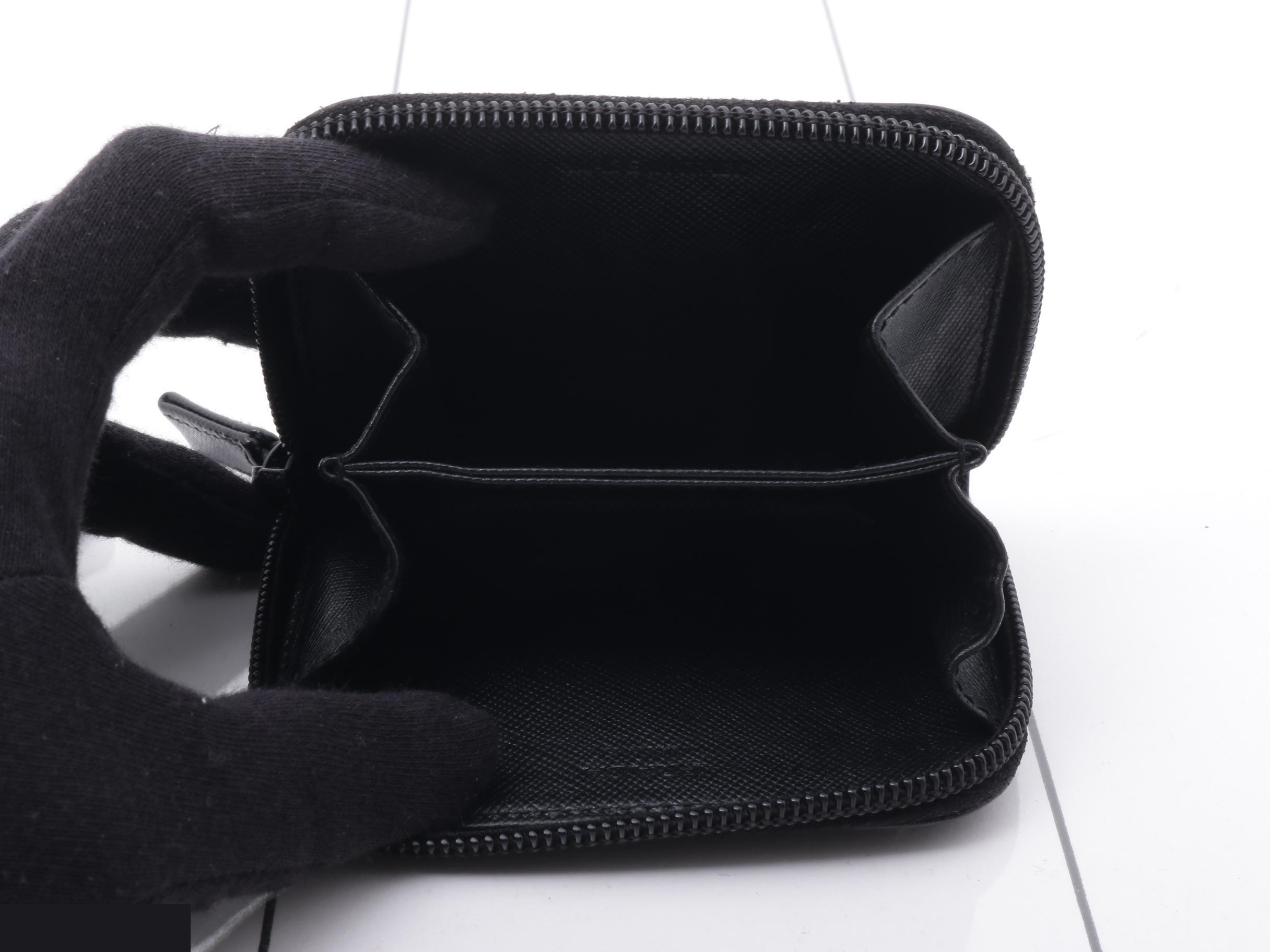 coin case, Saffiano leather, black — view 4