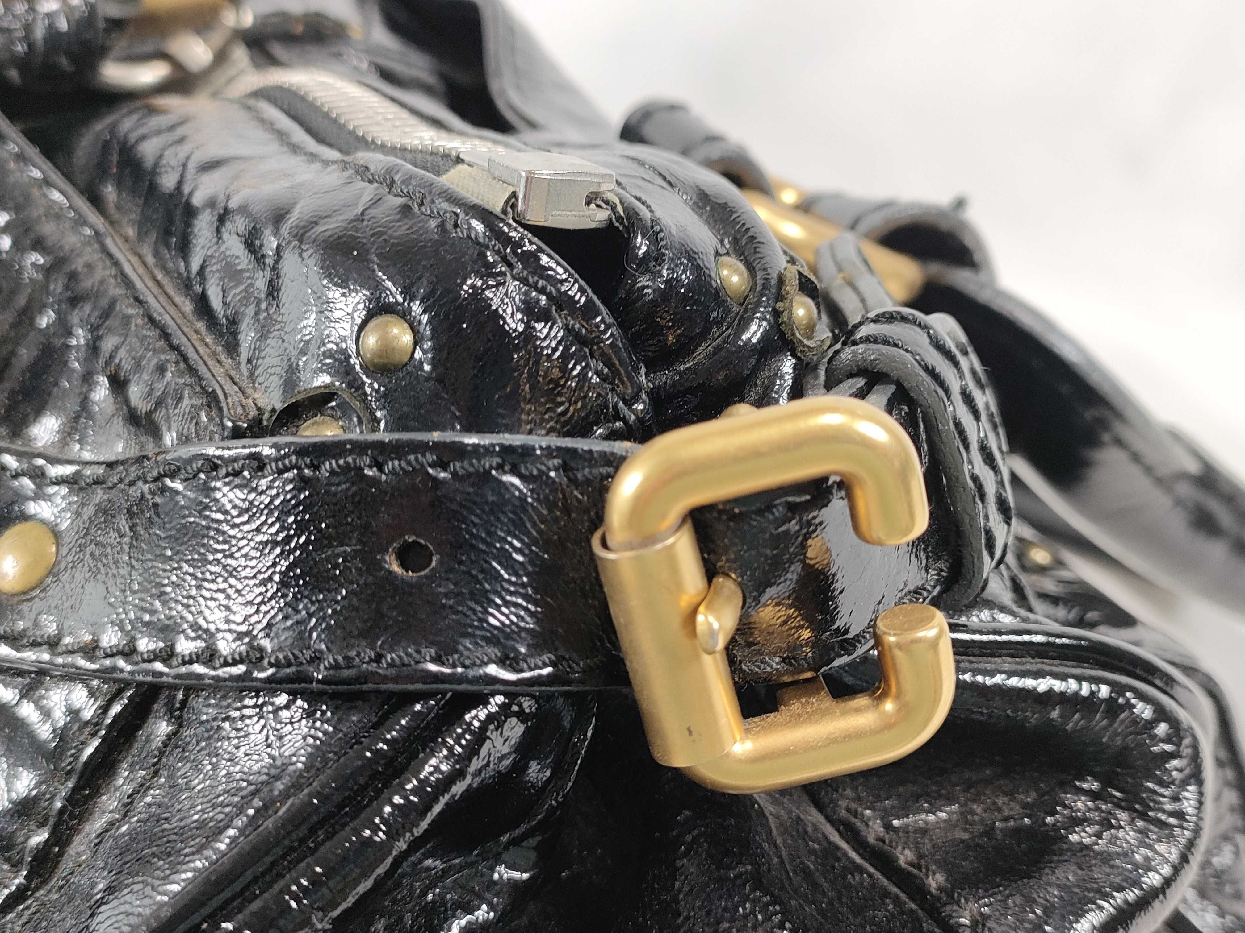 Paddington Patent Leather Handbag, Black — view 15