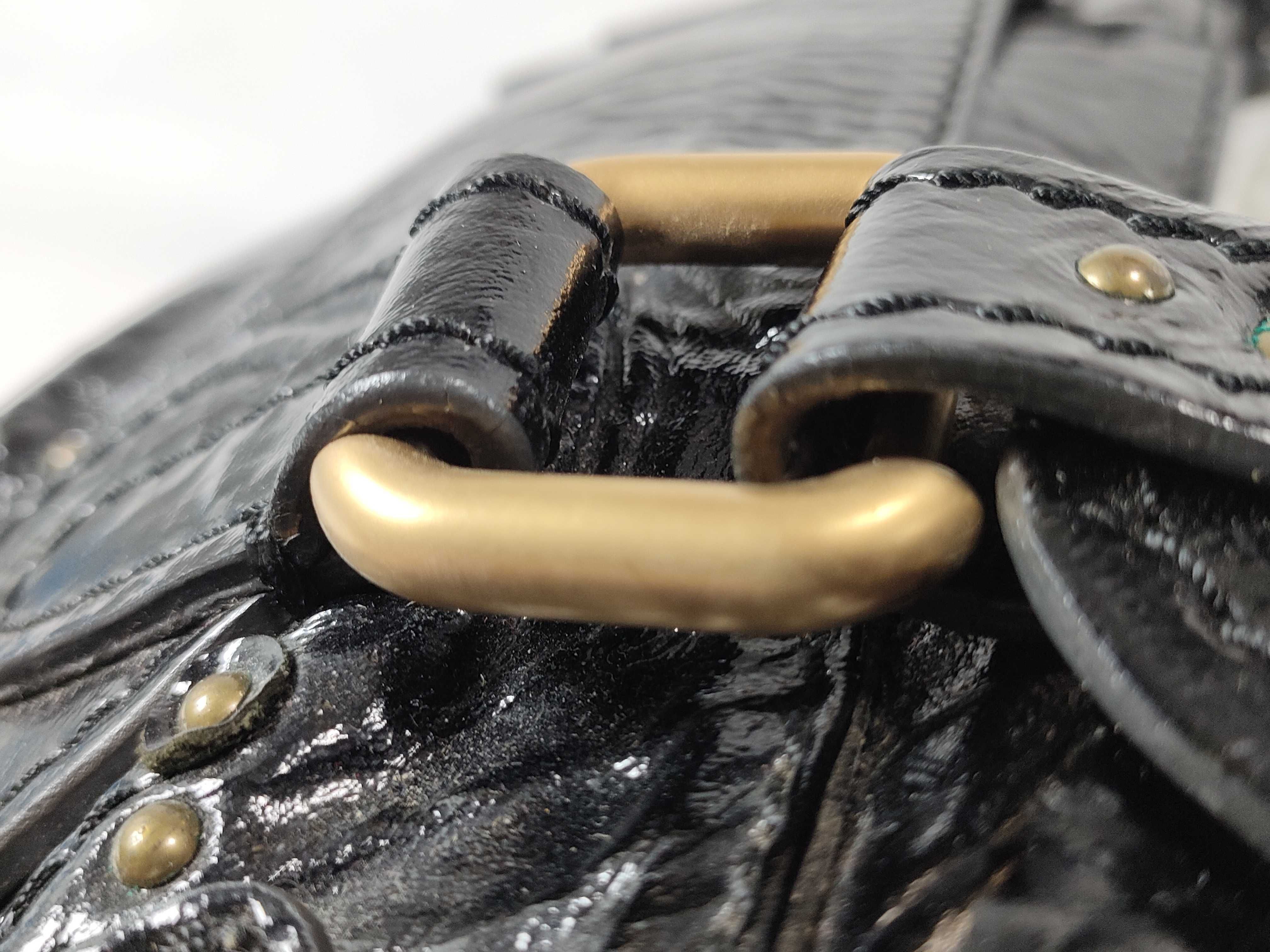 Paddington Patent Leather Handbag, Black — view 5