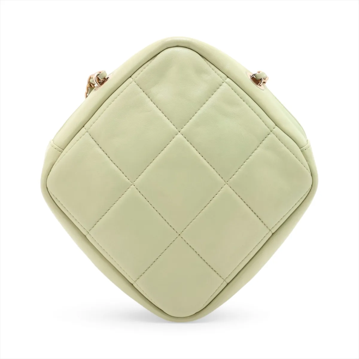 Matelassé Lambskin Chain Shoulder Bag, Green with Gold Hardware, 30492977 (Serial Number in the 30s) — view 2