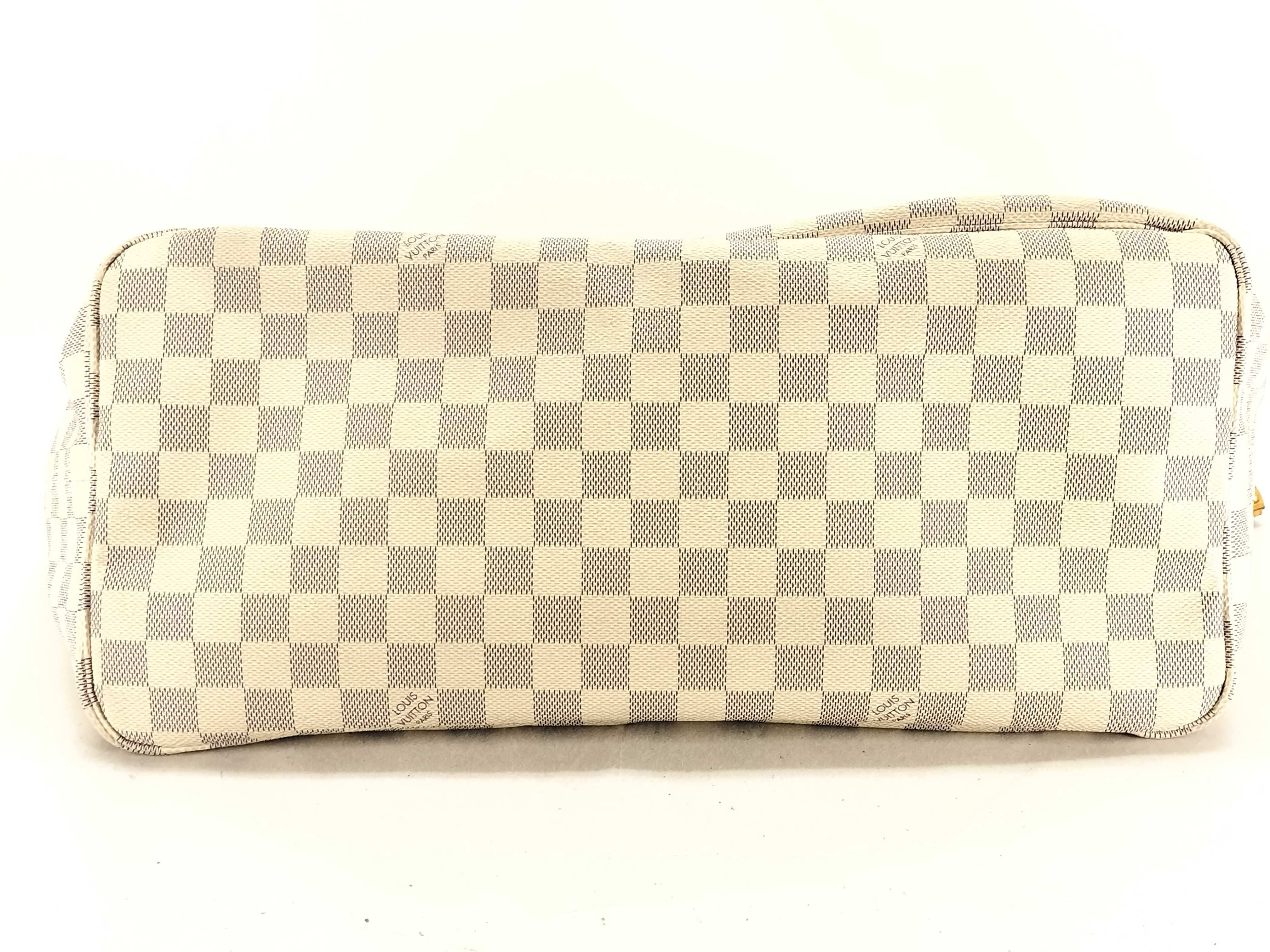 Damier Azur Neverfull Tote Bag White Canvas N — view 7