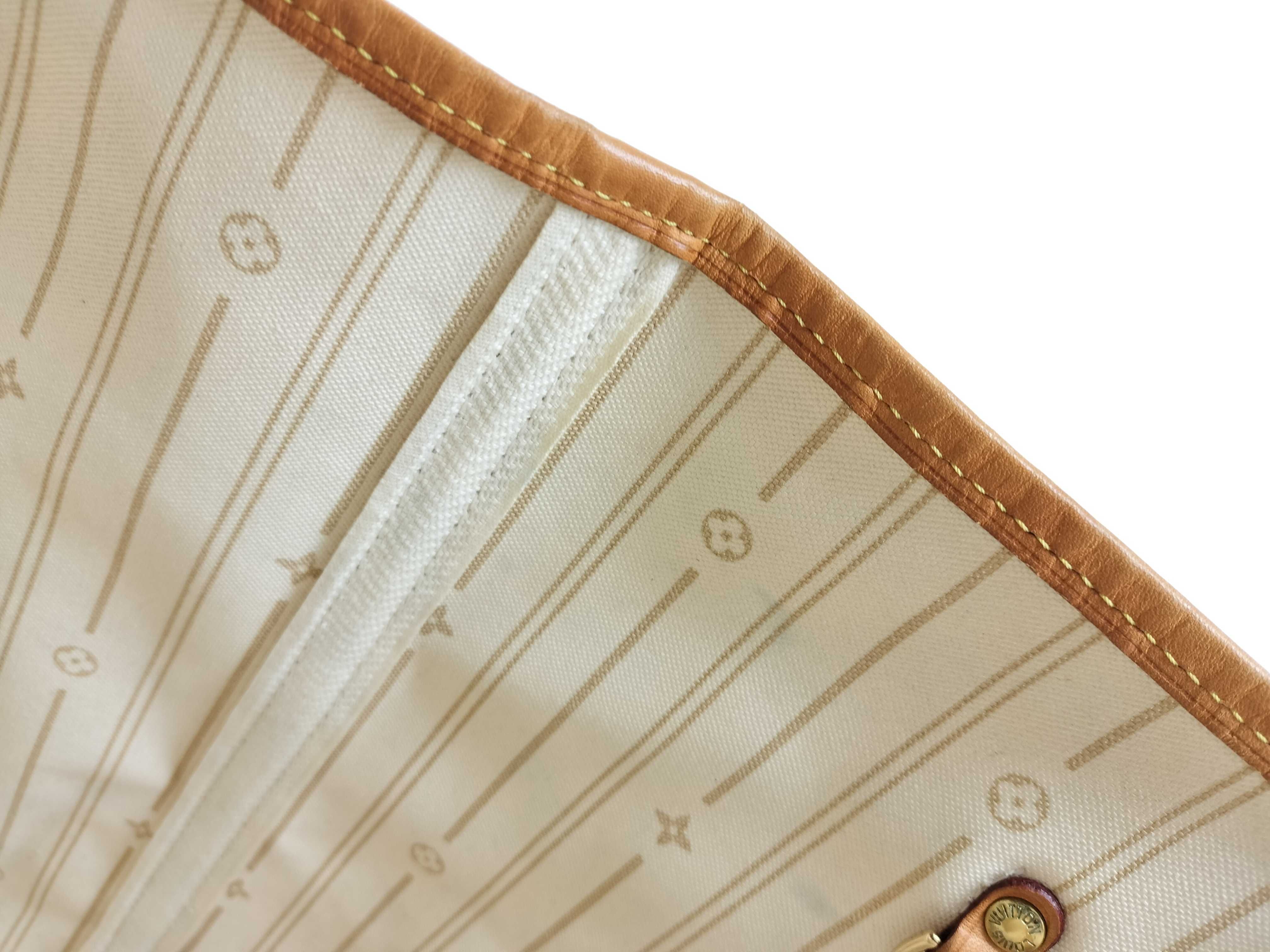 Damier Azur Neverfull Tote Bag White Canvas N — view 9