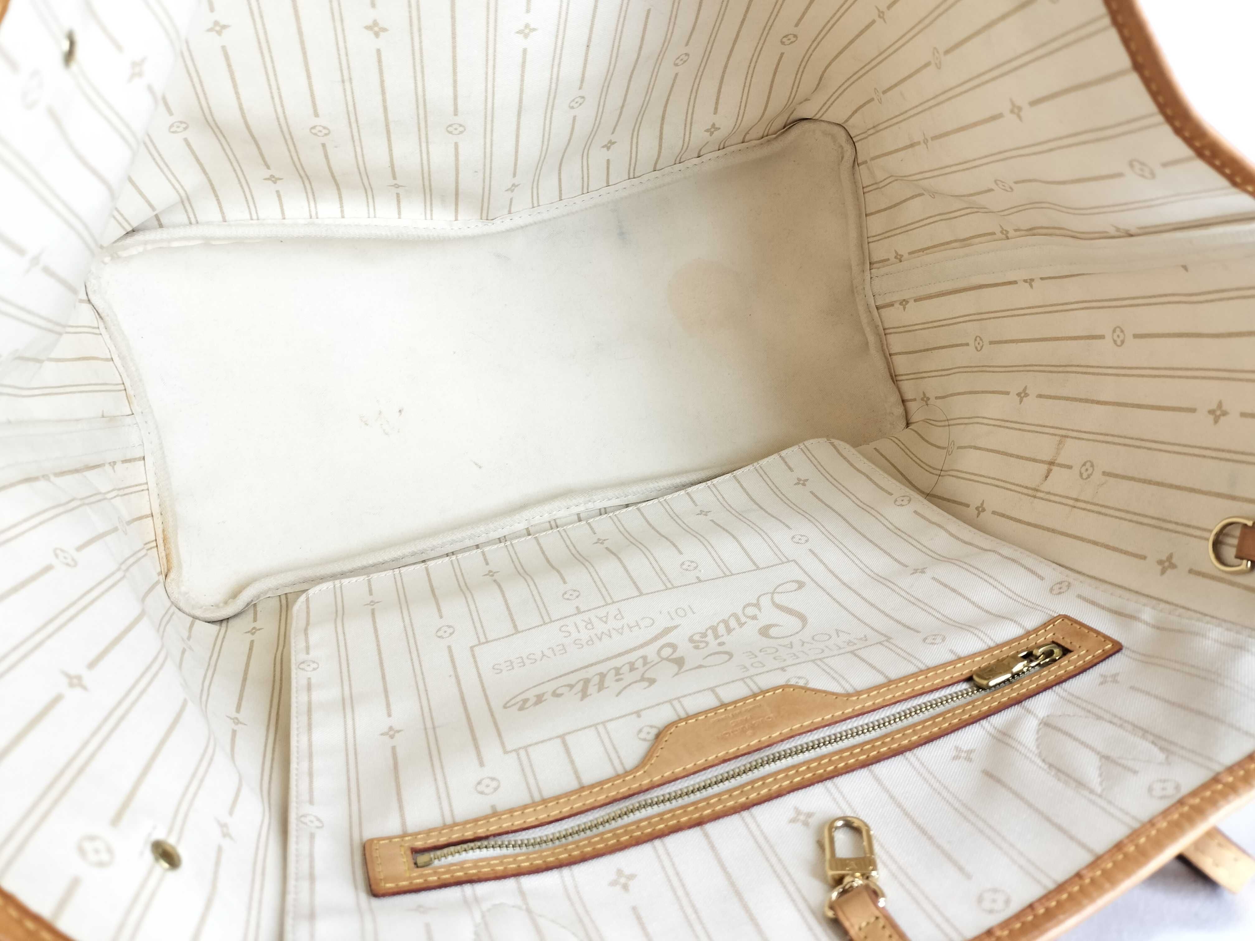 Damier Azur Neverfull Tote Bag White Canvas N — view 10