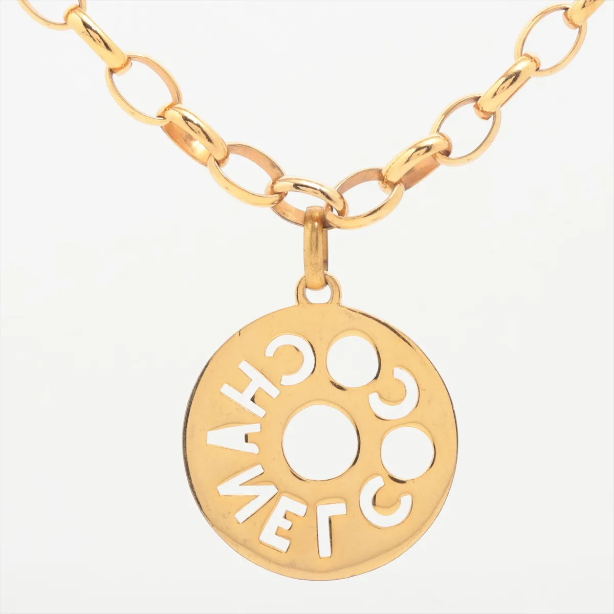 logo necklace, GP gold, — view 2
