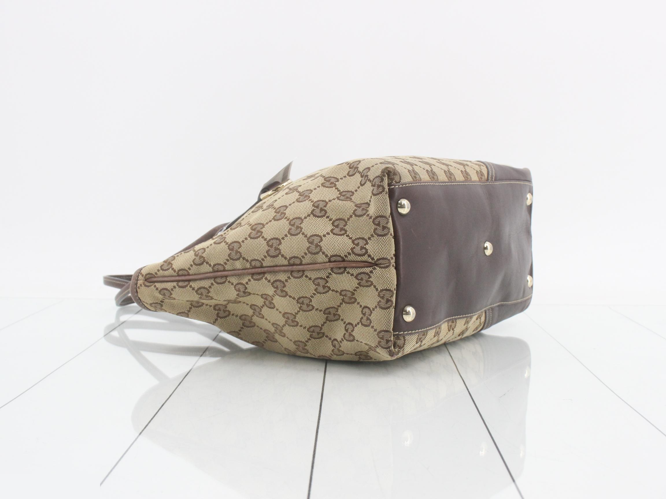GG Canvas Leather Tote Bag — view 5