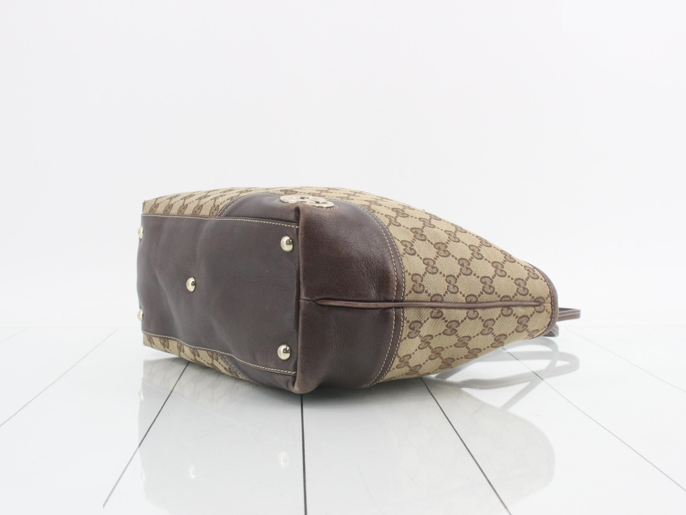 GG Canvas Leather Tote Bag — view 6