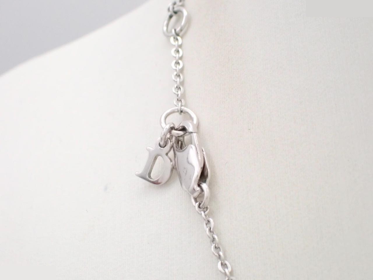 logo rhinestone necklace, approximately 40cm in length. — view 2