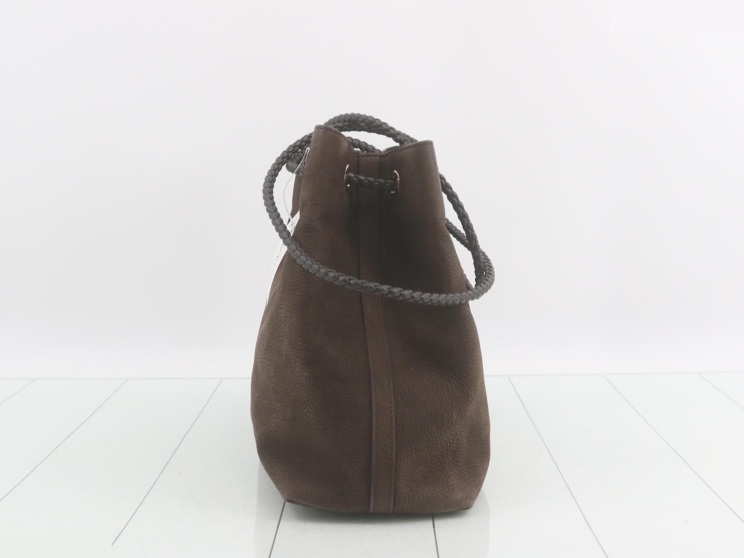 Leather shoulder bag, brown — view 4
