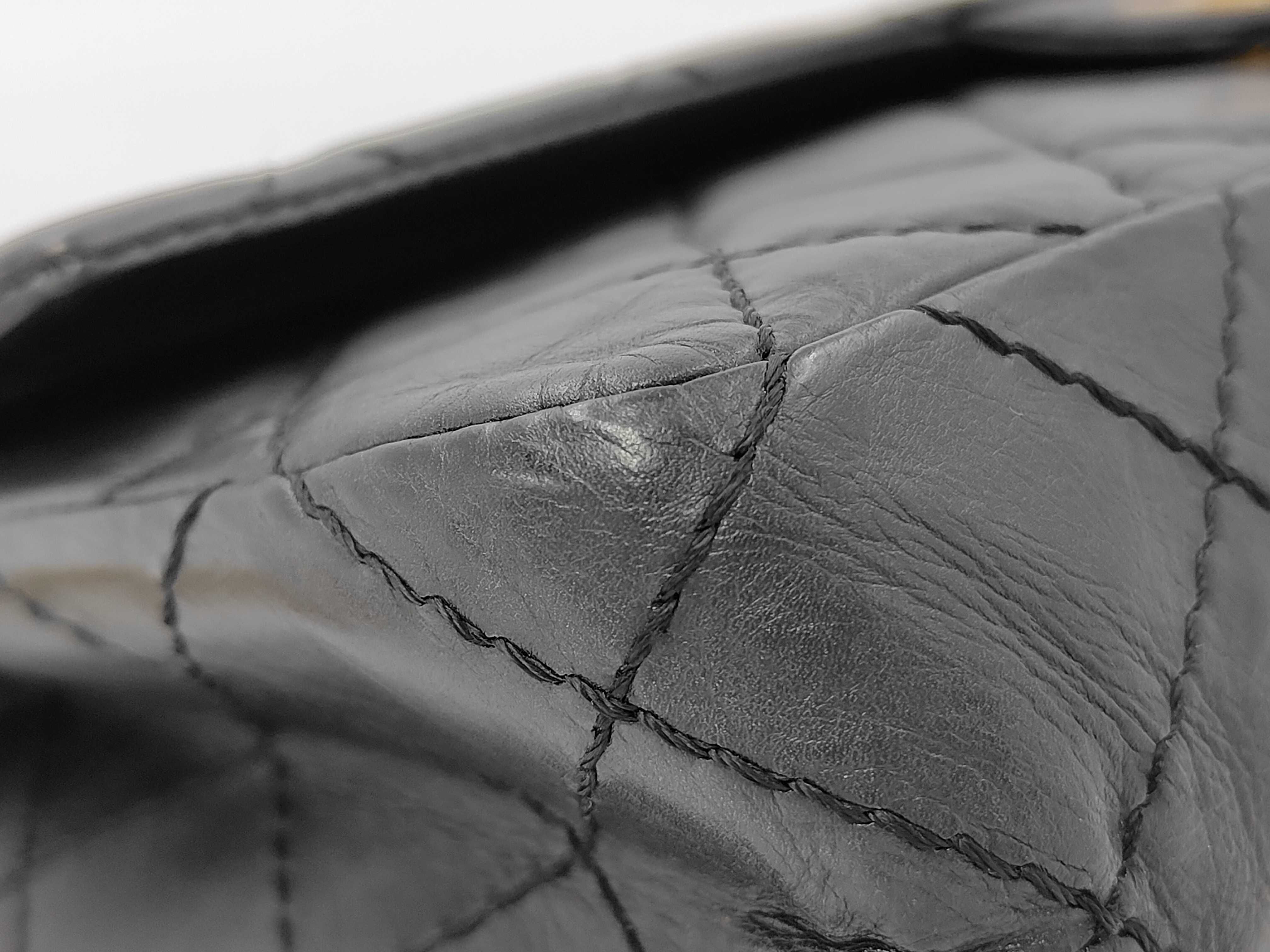 2.55 Double Flap Calfskin Black GP Shoulder Bag — view 6