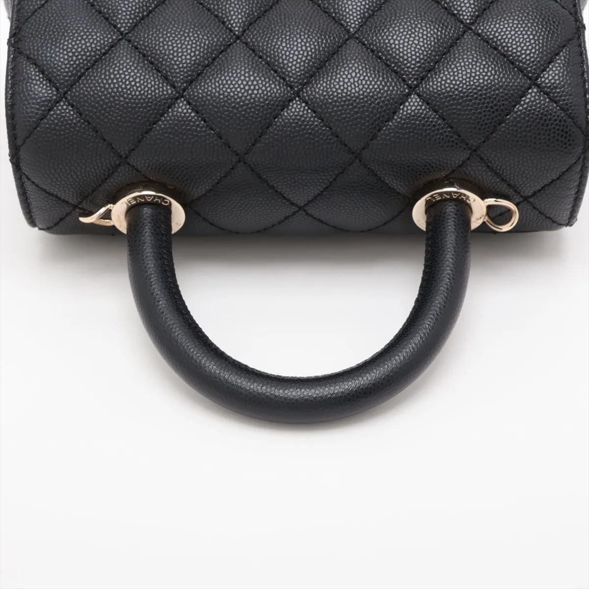 [Individually packaged] Chanel Coco Handle 19 XXS Caviar Skin 2-Way Handbag, Black with Gold Hardware, G05KH6X6, Random Plate, AS2215 — view 5