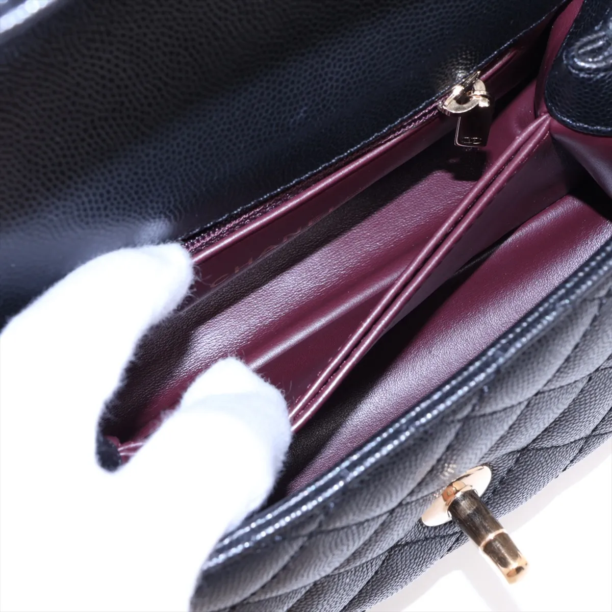 [Individually packaged] Chanel Coco Handle 19 XXS Caviar Skin 2-Way Handbag, Black with Gold Hardware, G05KH6X6, Random Plate, AS2215 — view 10