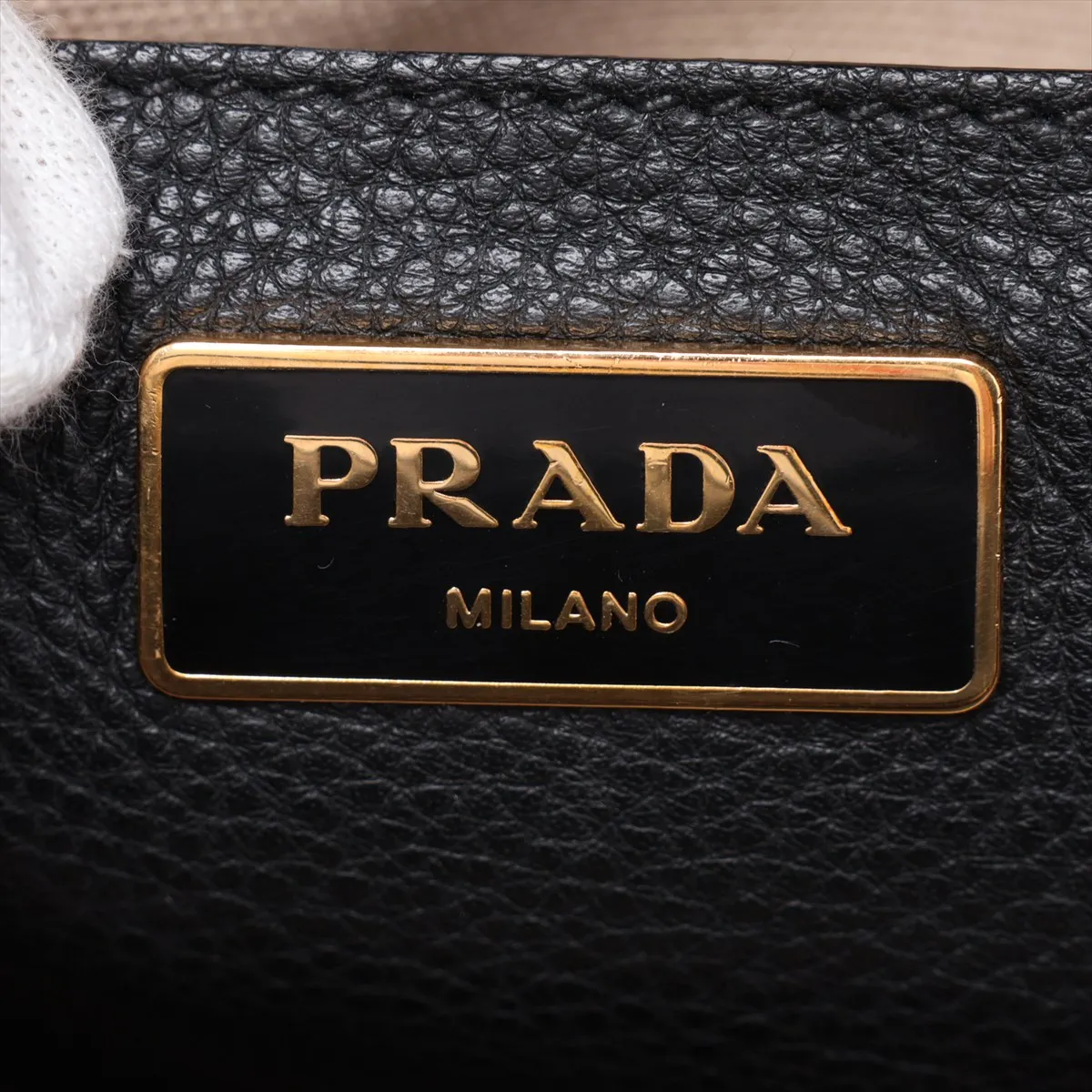 Vitello Grain Leather 2-Way Handbag, Black BN2769 — view 11