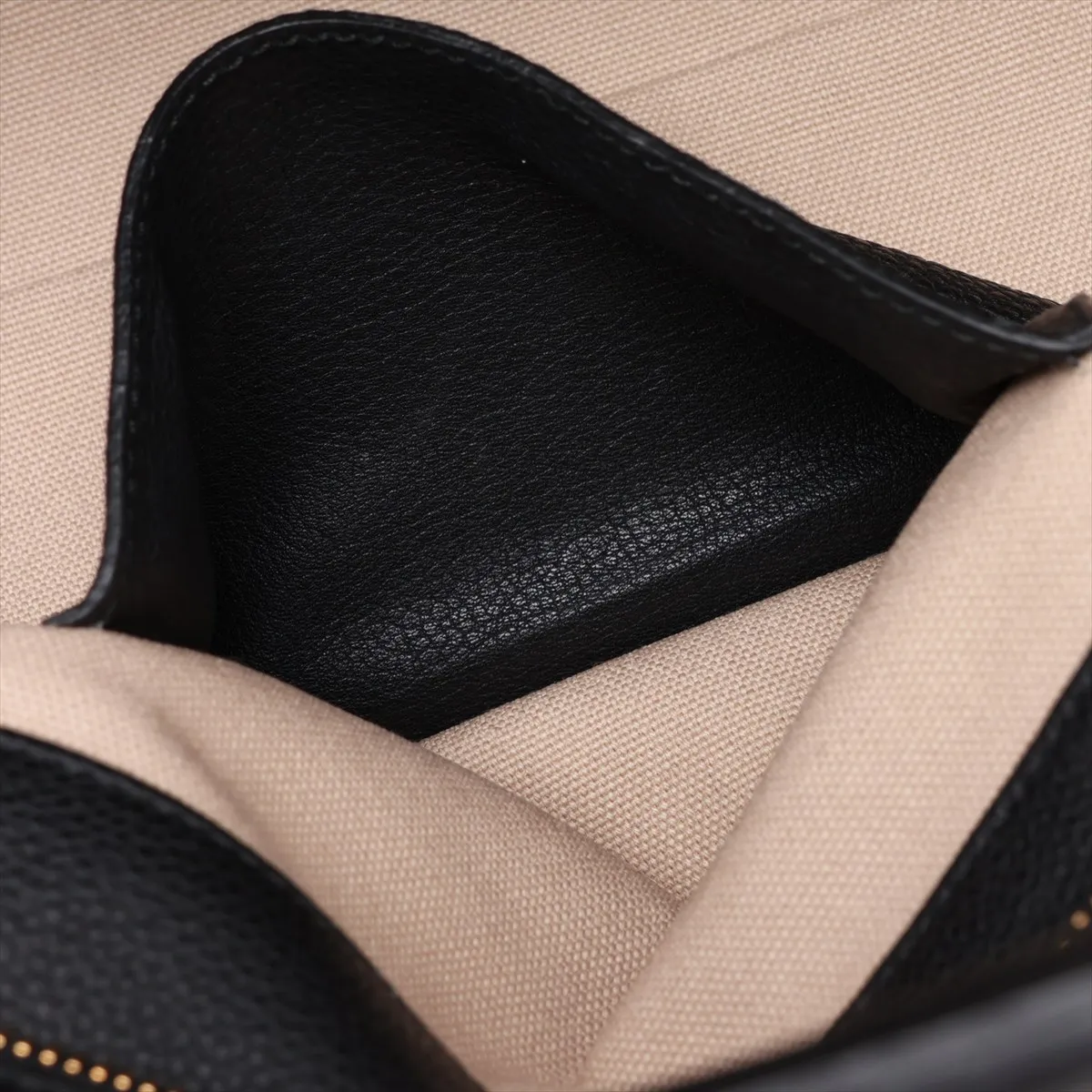 Vitello Grain Leather 2-Way Handbag, Black BN2769 — view 8