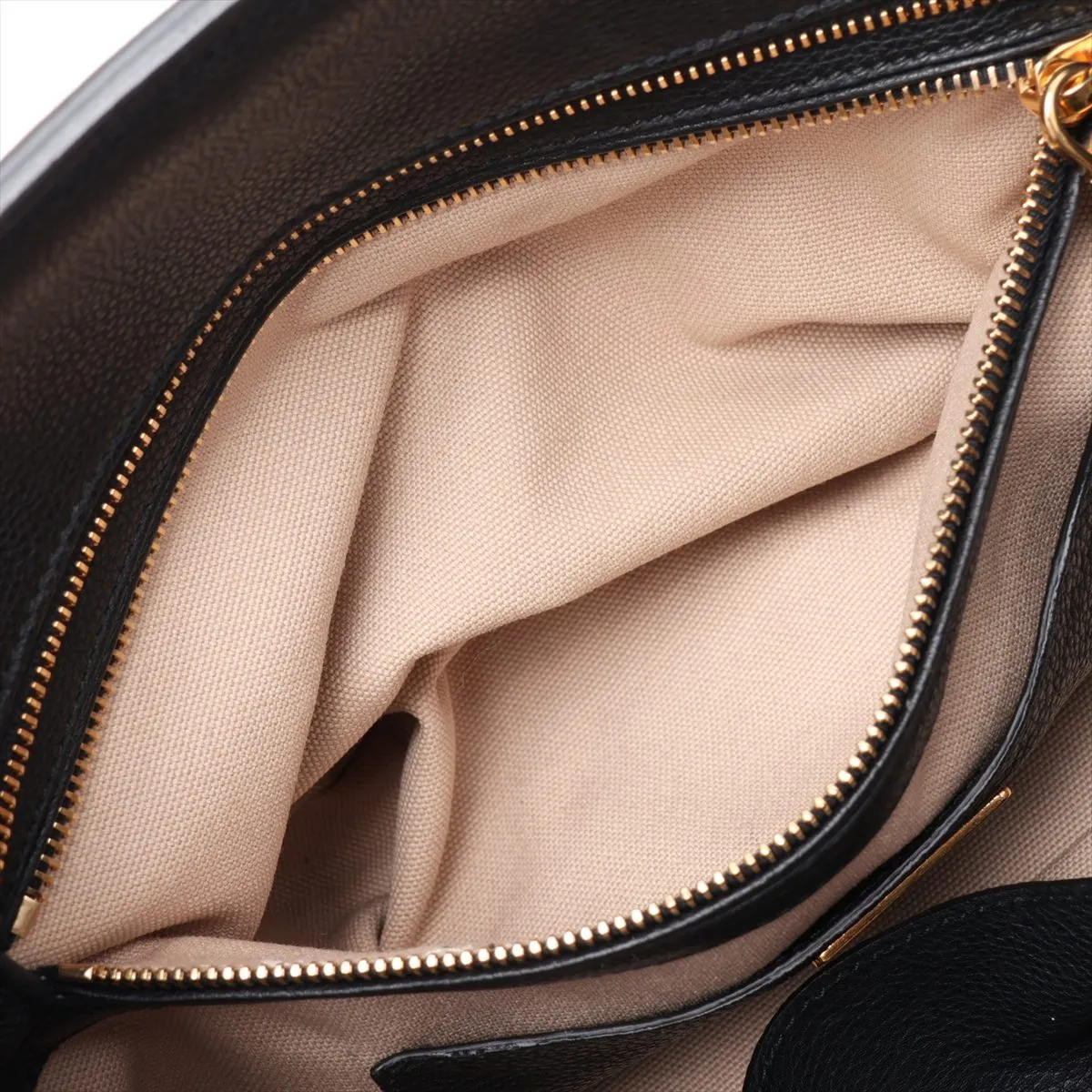 Vitello Grain Leather 2-Way Handbag, Black BN2769 — view 9