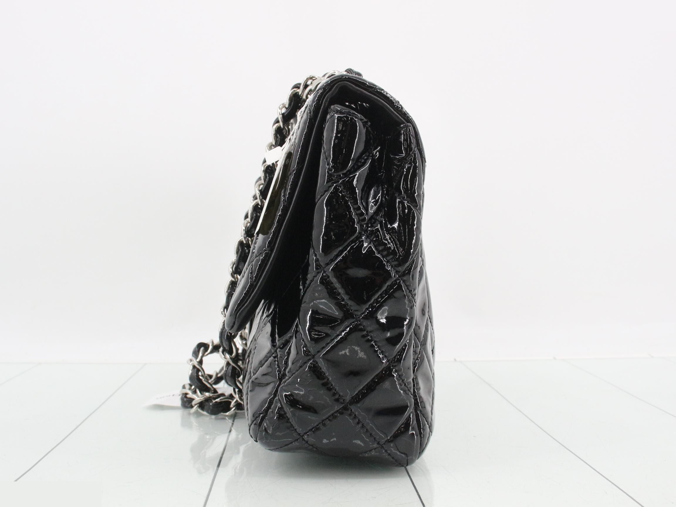 Matelassé Enamel Double Chain Shoulder Bag — view 3