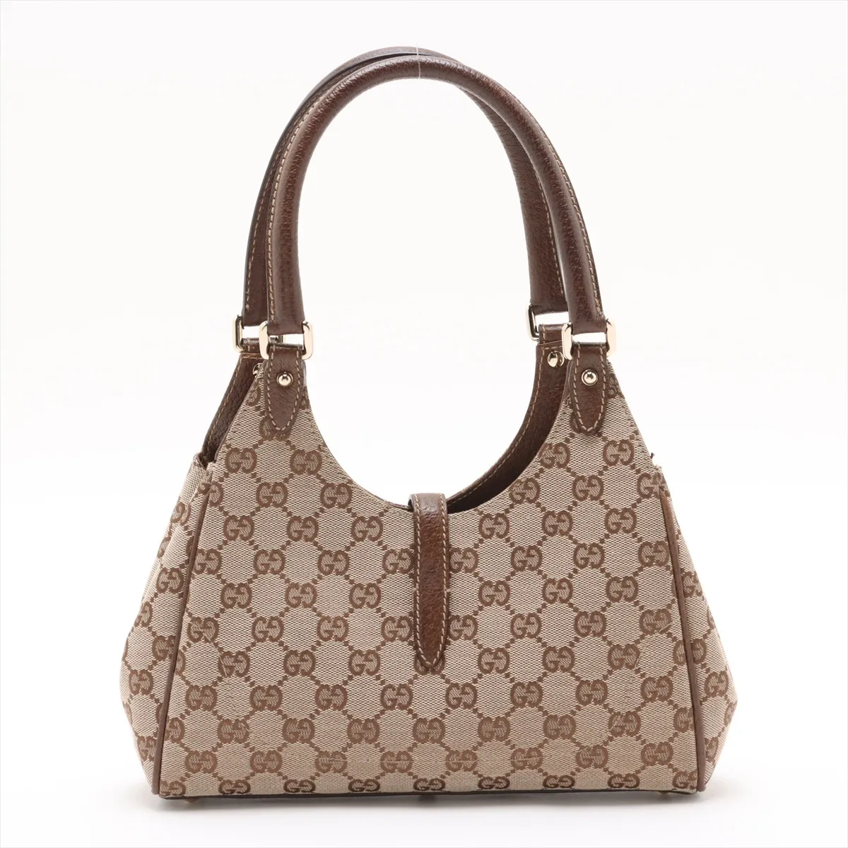 New Jackie Canvas x Leather Handbag Beige x Brown 145824 — view 2