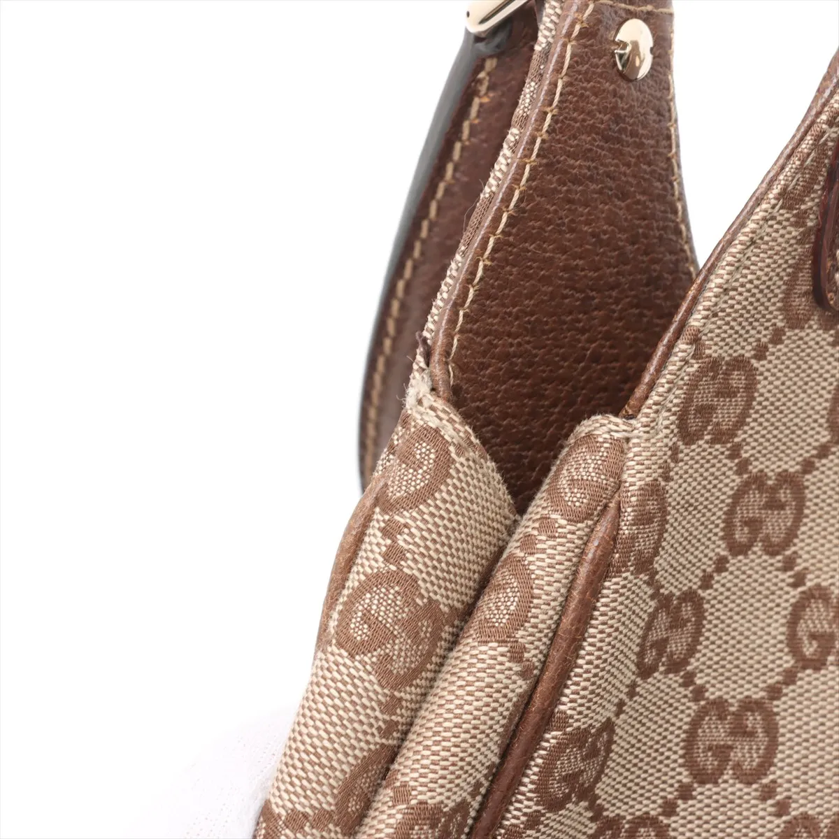 New Jackie Canvas x Leather Handbag Beige x Brown 145824 — view 10