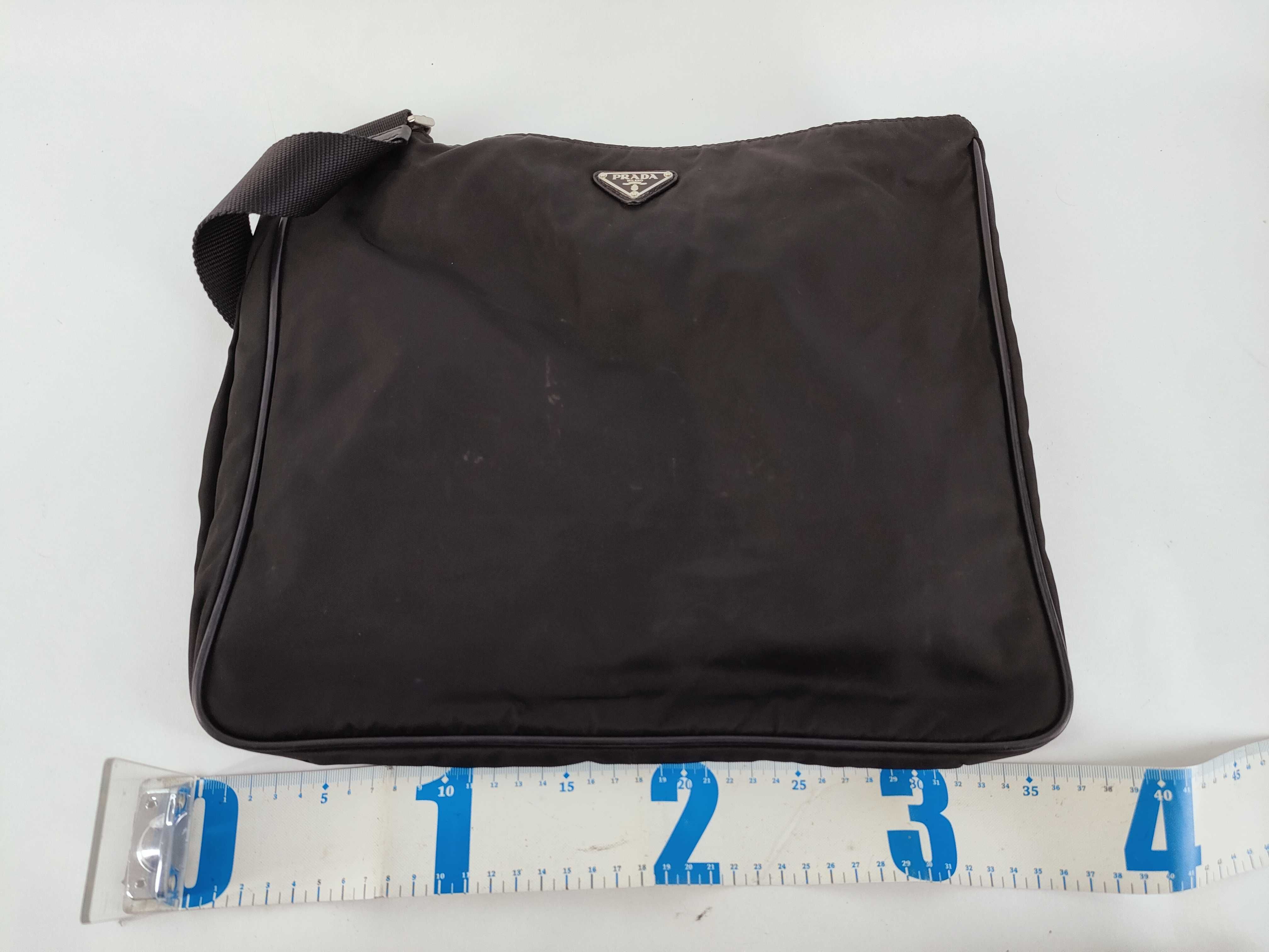 Nylon Shoulder Bag with Triangle Logo — view 2
