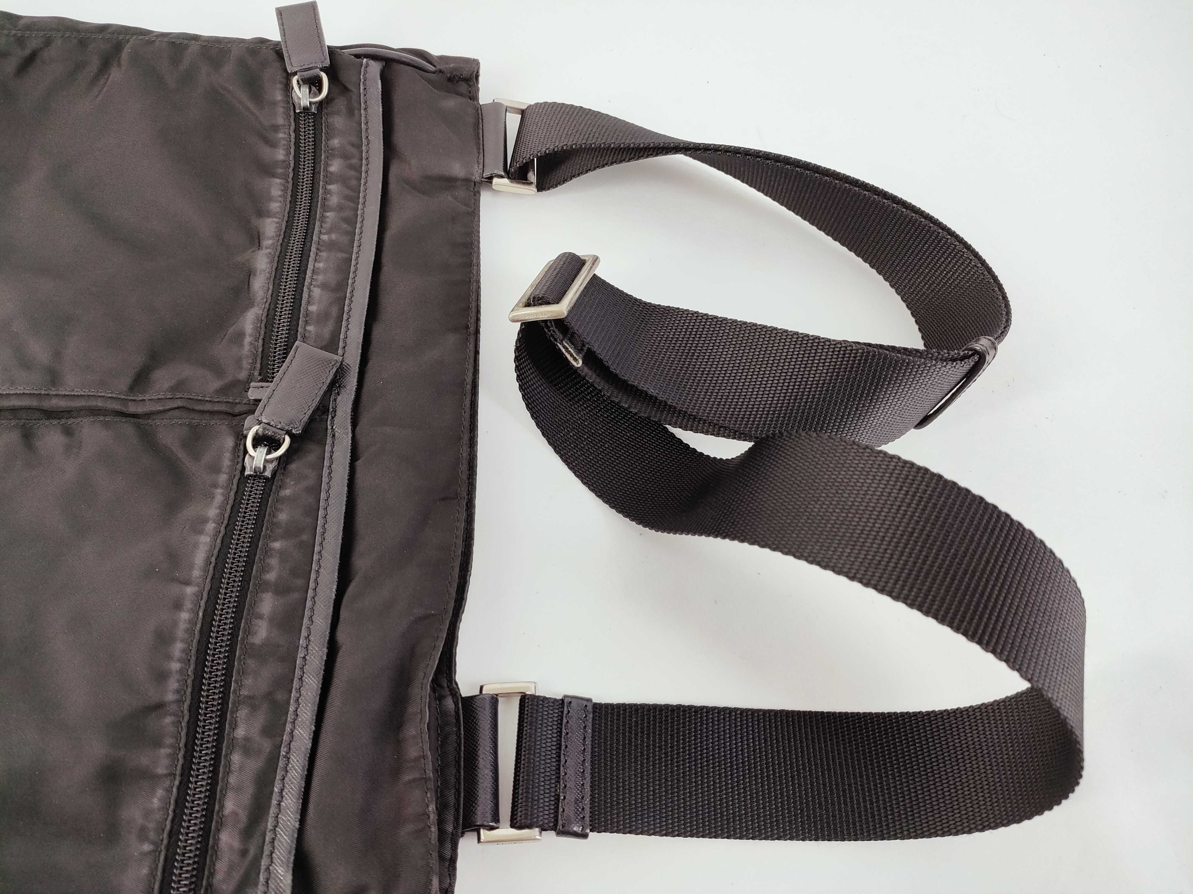 Nylon Shoulder Bag with Triangle Logo — view 3