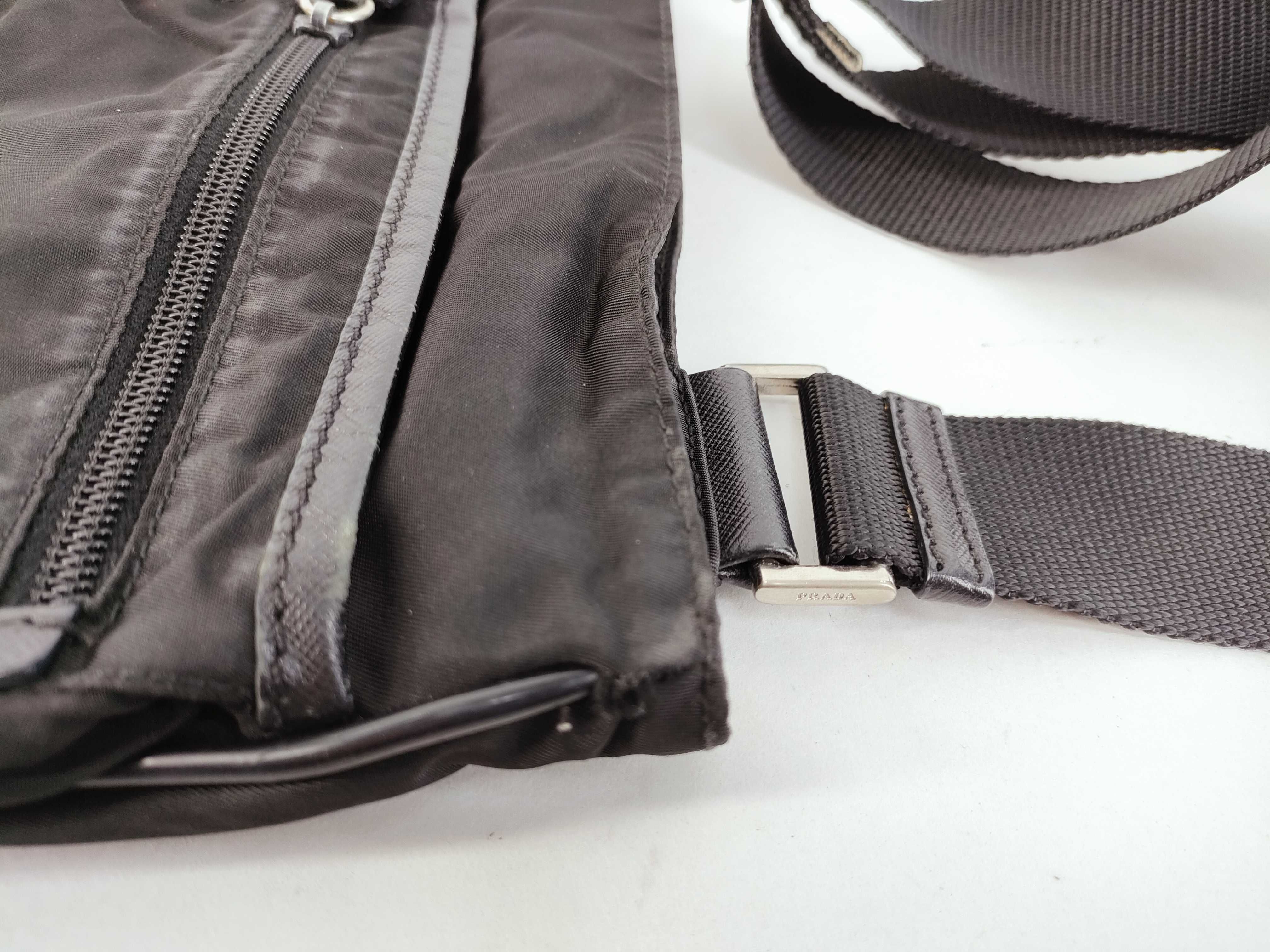 Nylon Shoulder Bag with Triangle Logo — view 5