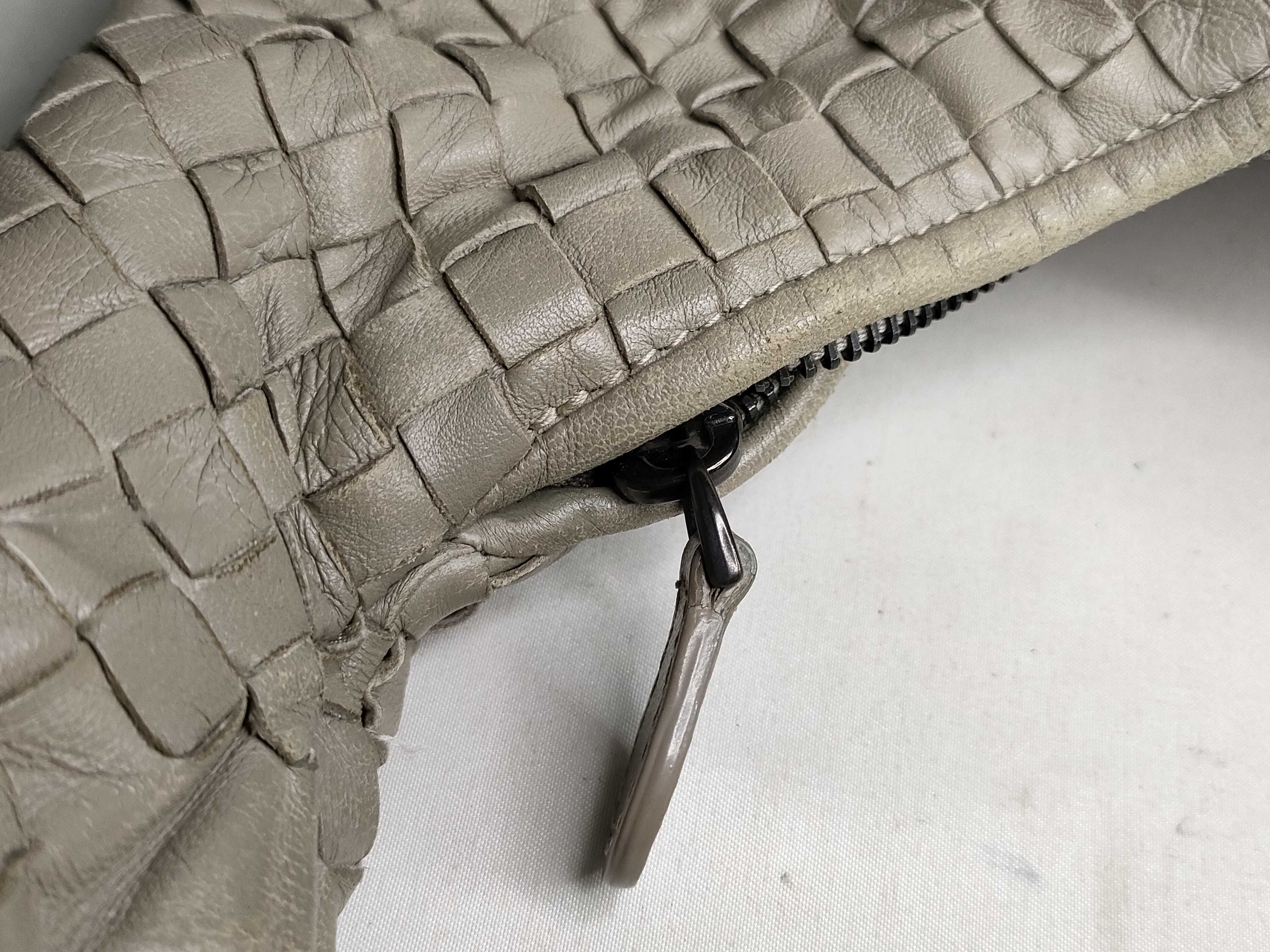 Intrecciato SG - Hobo Leather Shoulder bag Grey — view 13