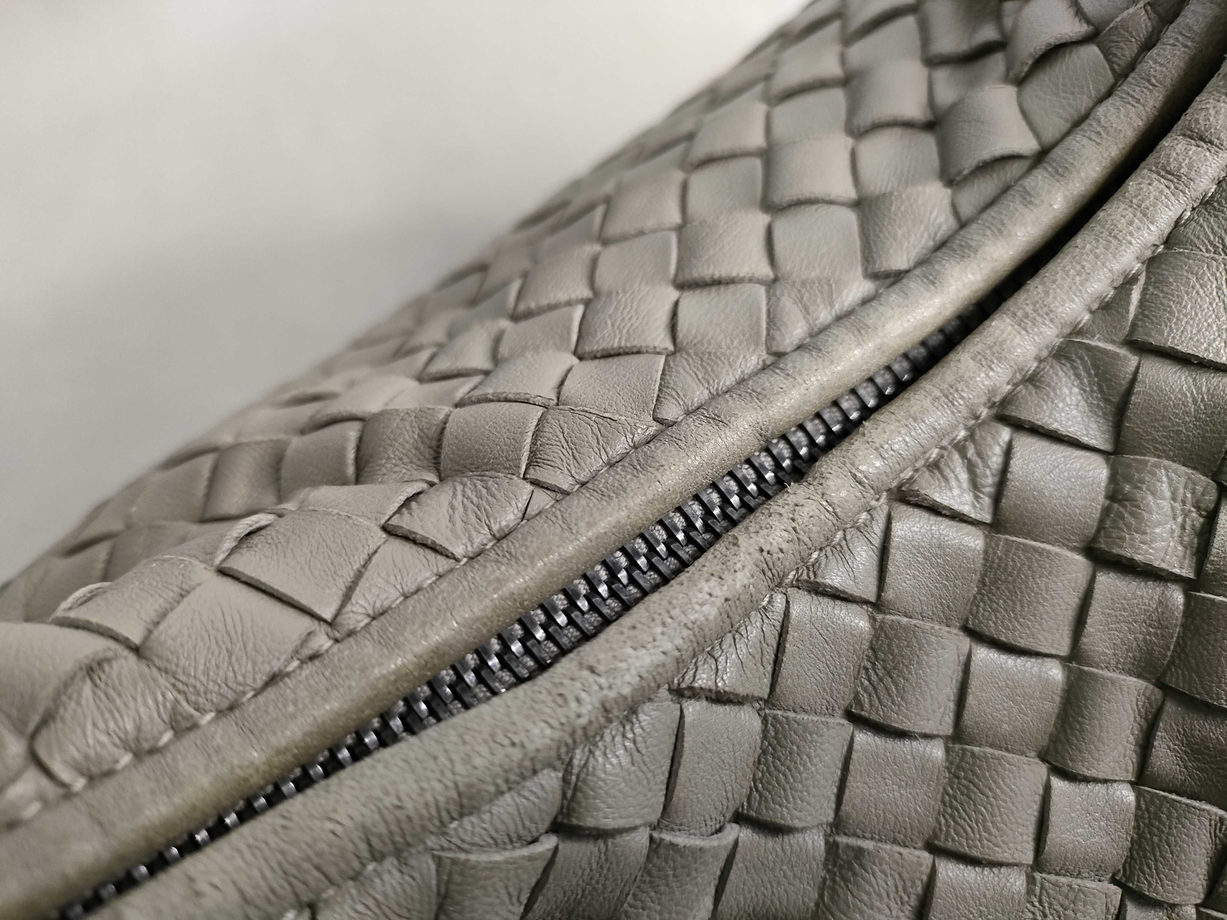 Intrecciato SG - Hobo Leather Shoulder bag Grey — view 8
