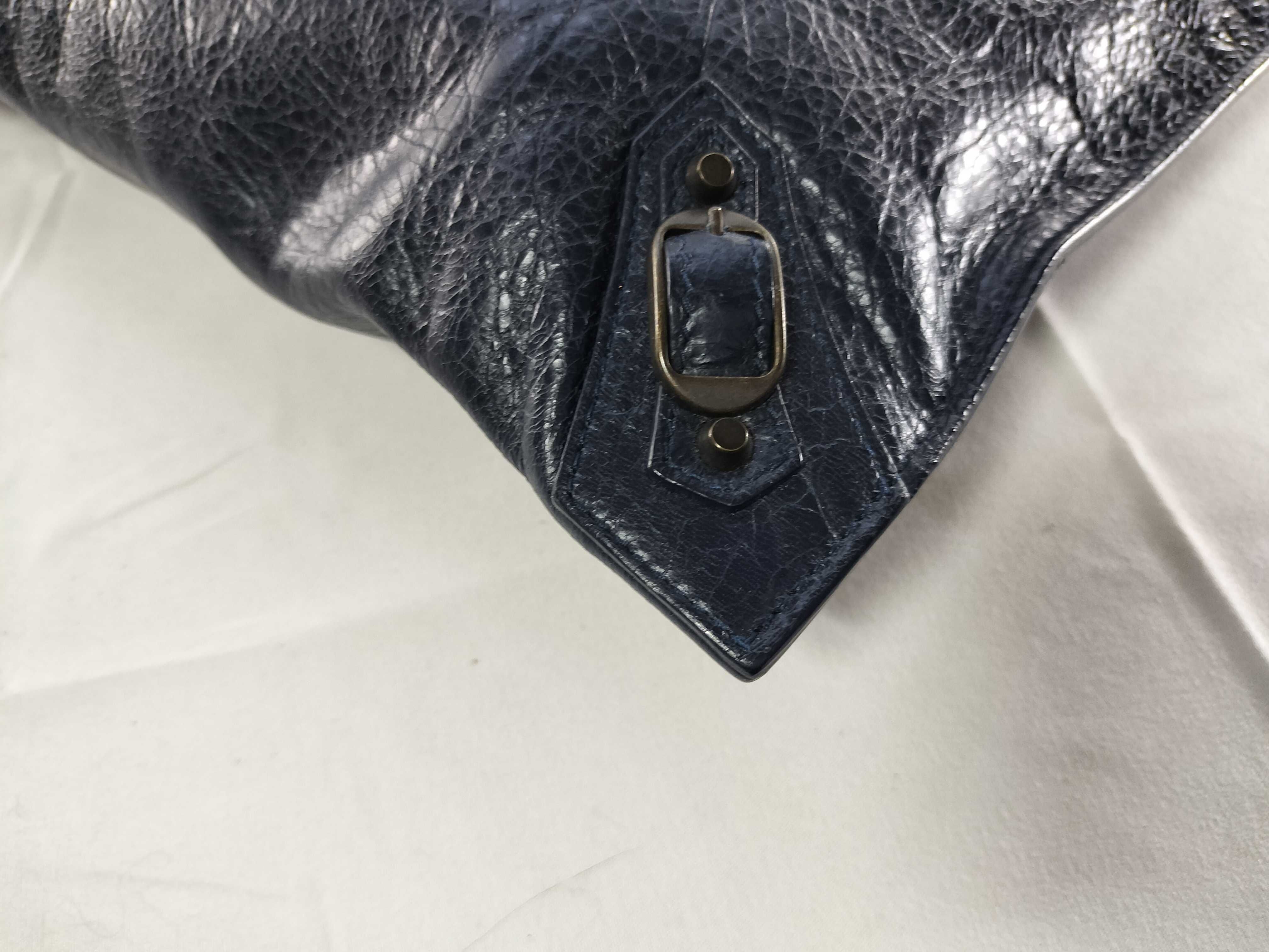 Clutch Bag, Leather, 362967, Navy Blue — view 4