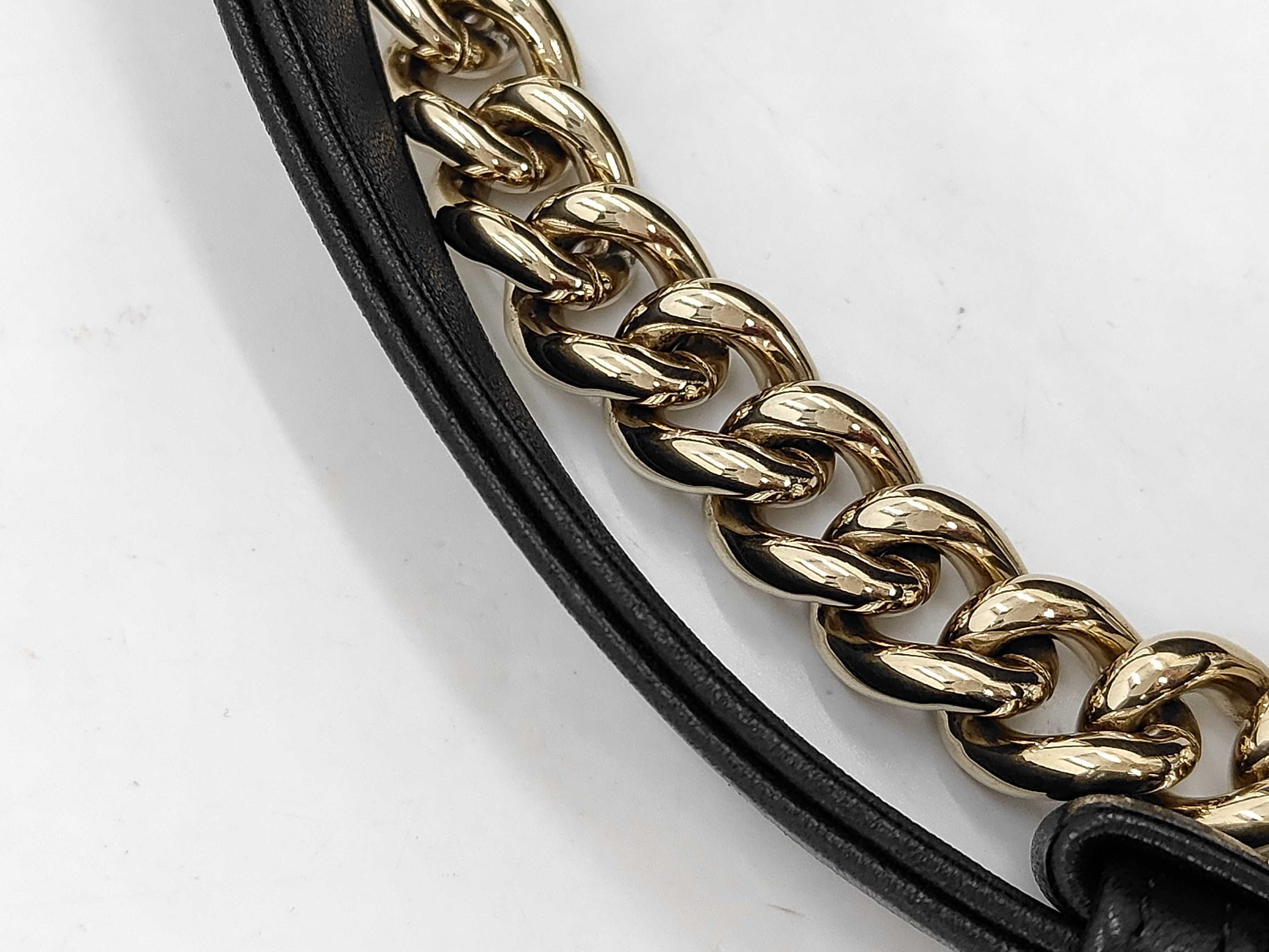 Boy Chanel Lambskin Chain Shoulder Bag, Black with Gold Hardware, with original seal, item number 22. — view 6