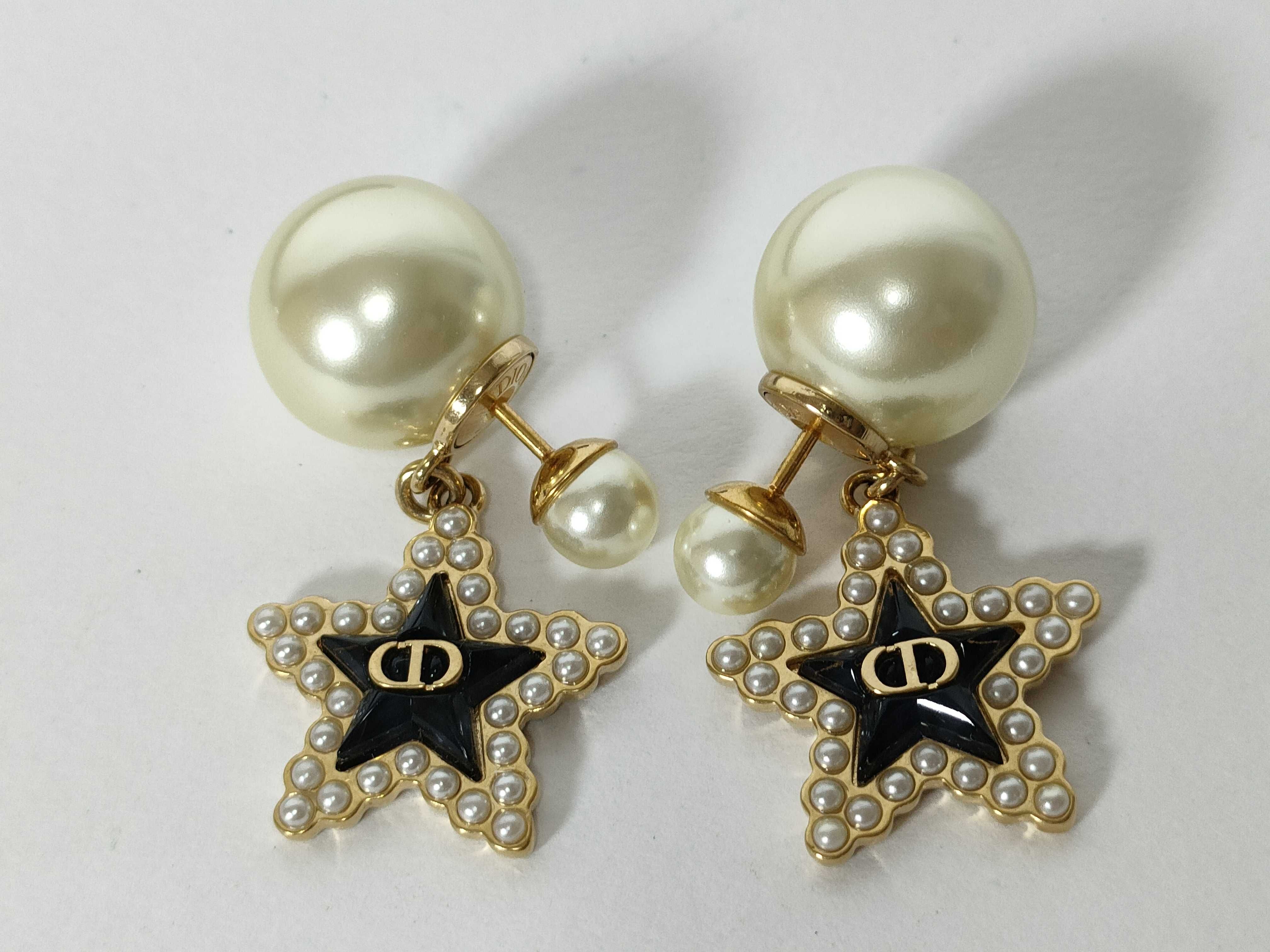 Tribal Pearl Star Earrings