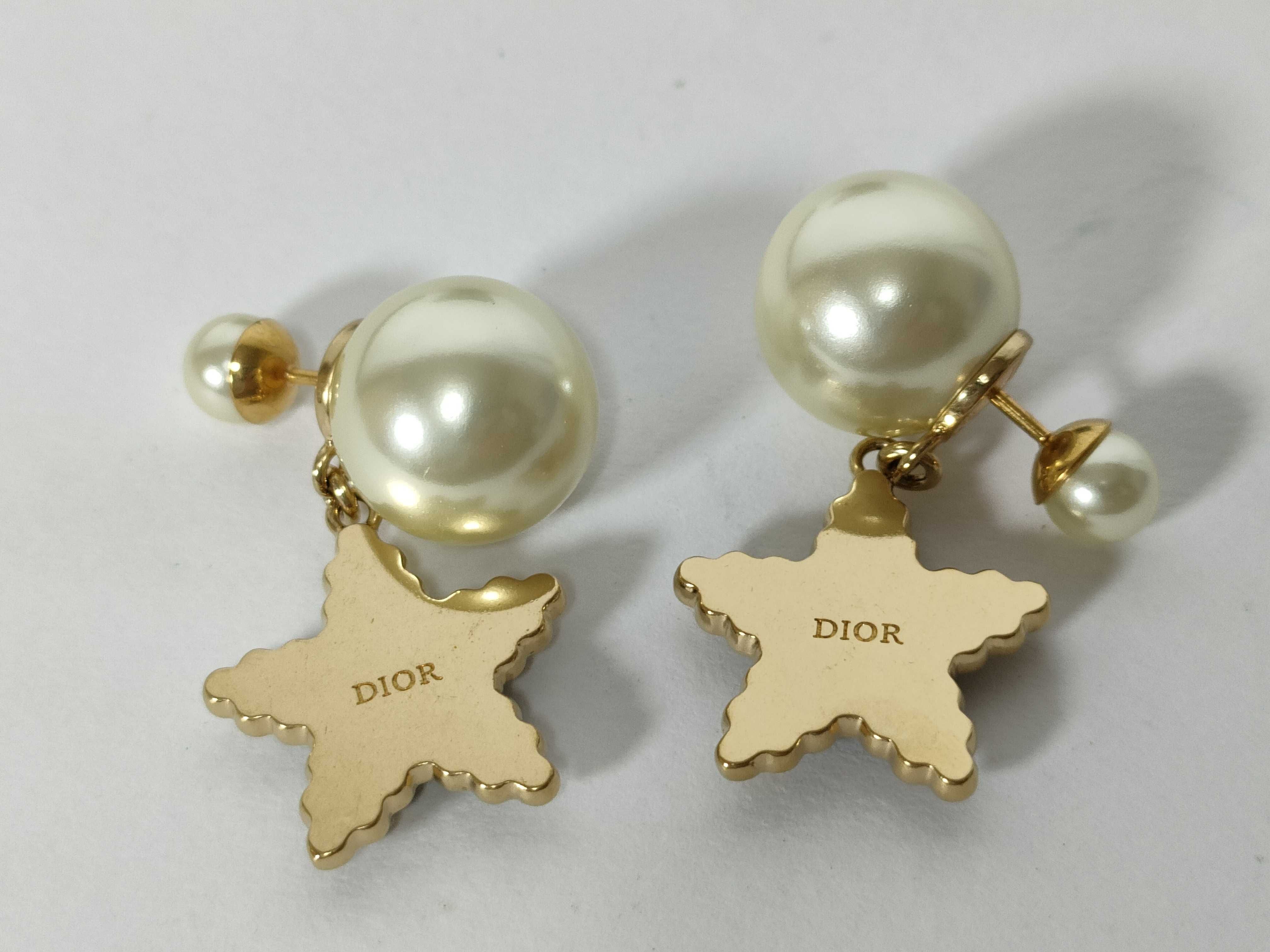 Tribal Pearl Star Earrings — view 2