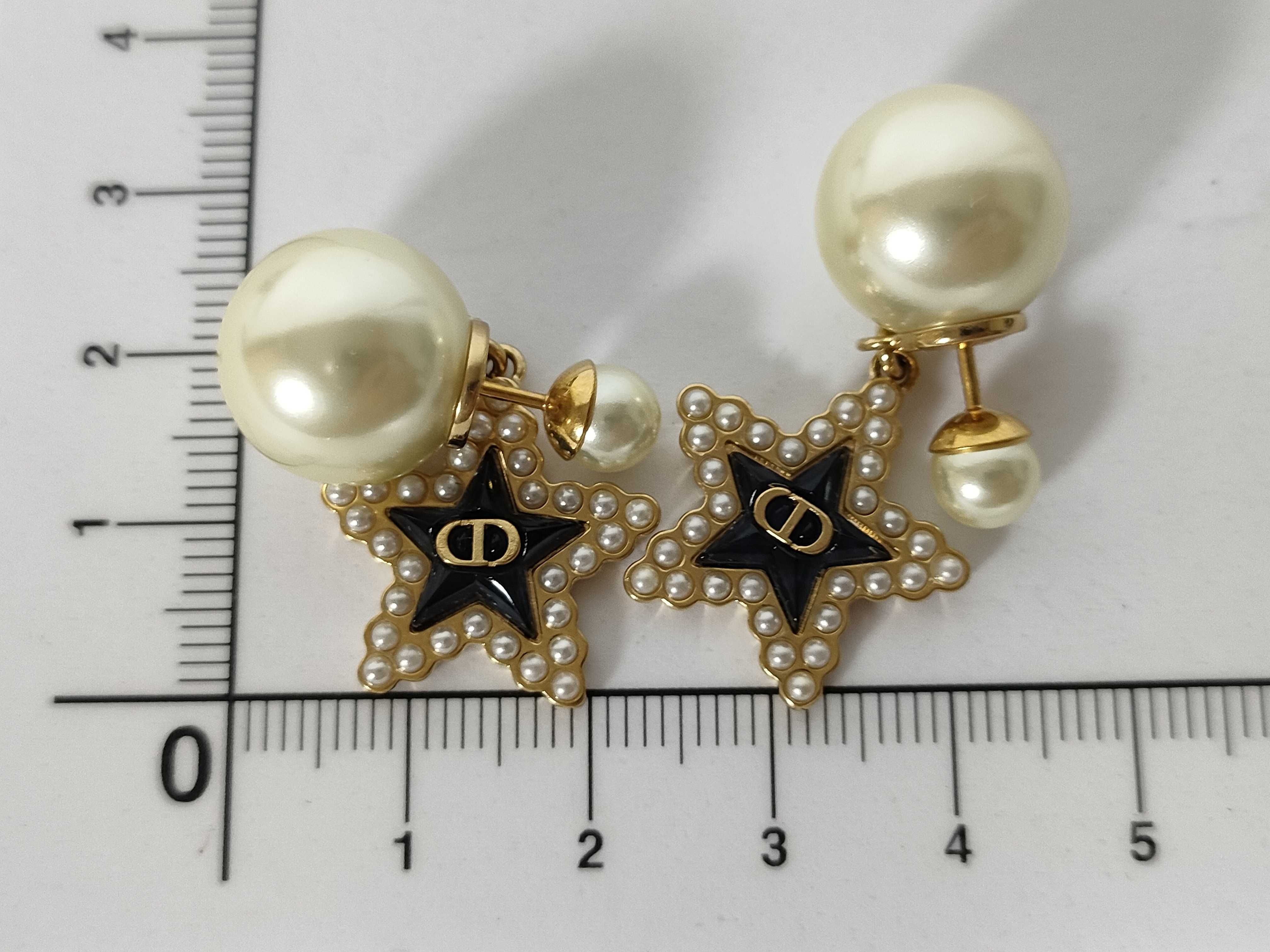 Tribal Pearl Star Earrings — view 3
