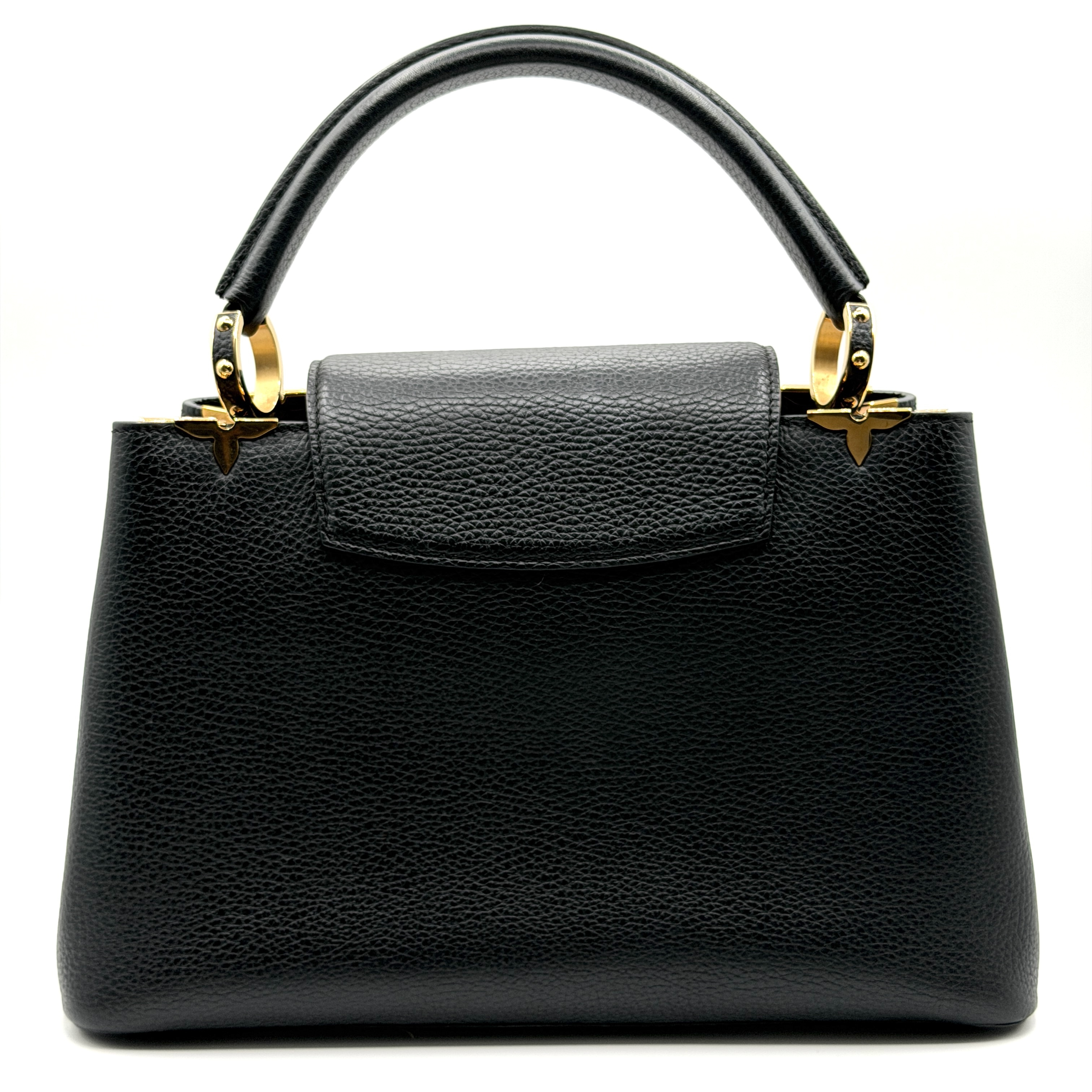 Capucines MM handbag, Taurillon leather, flower design, 2-way shoulder bag — view 3