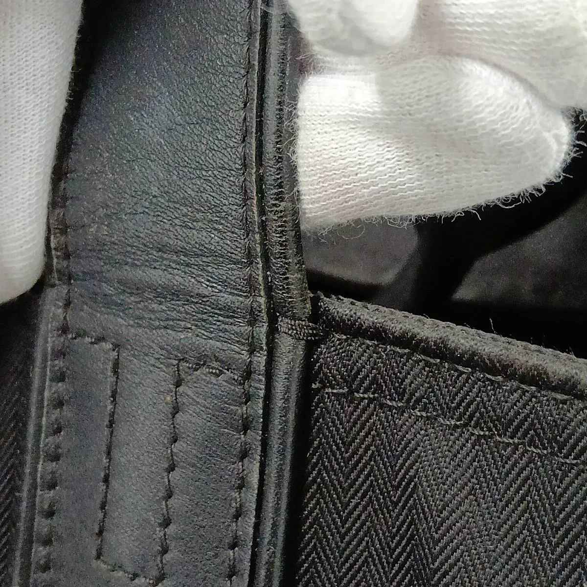 Acapulco PM Nylon x Leather Black Silver Hardware — view 14