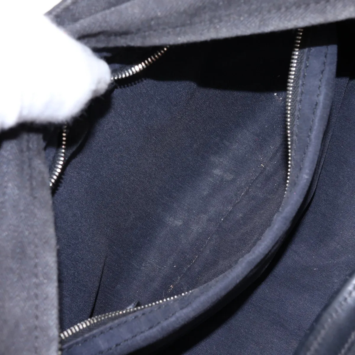 Acapulco PM Nylon x Leather Black Silver Hardware — view 8