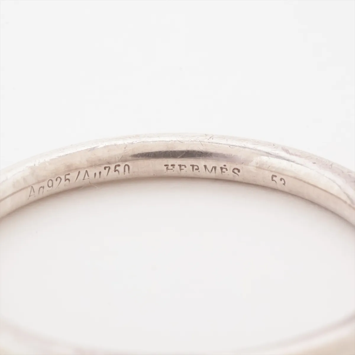 Amulette Cadena Ring, 925 x 750 mm, 3.0g, Silver x Gold. Shows signs of wear, including dents, — view 3