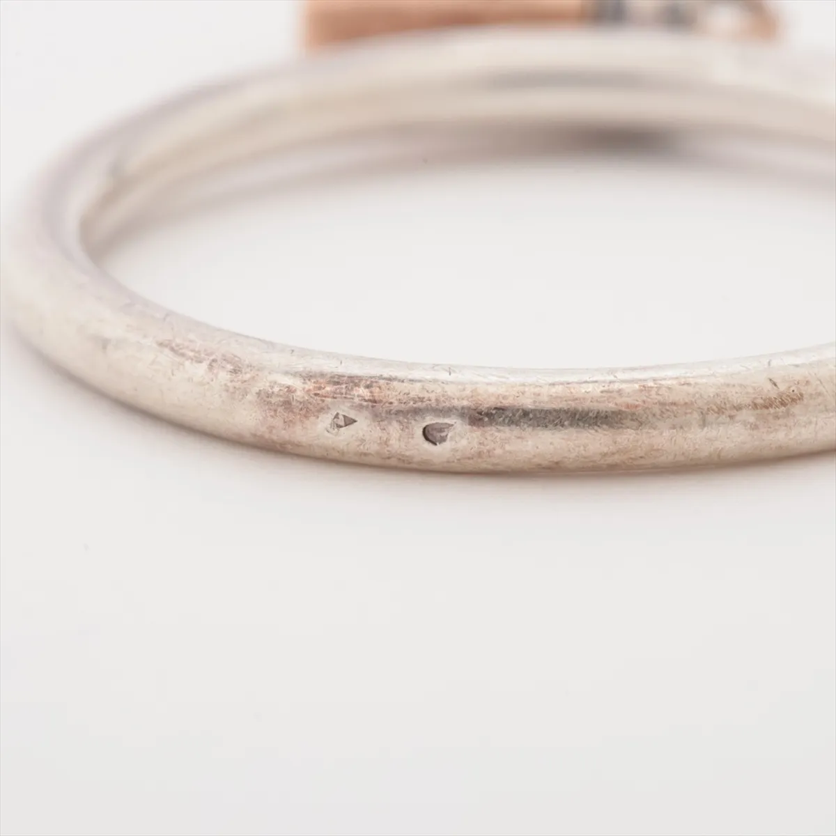 Amulette Cadena Ring, 925 x 750 mm, 3.0g, Silver x Gold. Shows signs of wear, including dents, — view 4