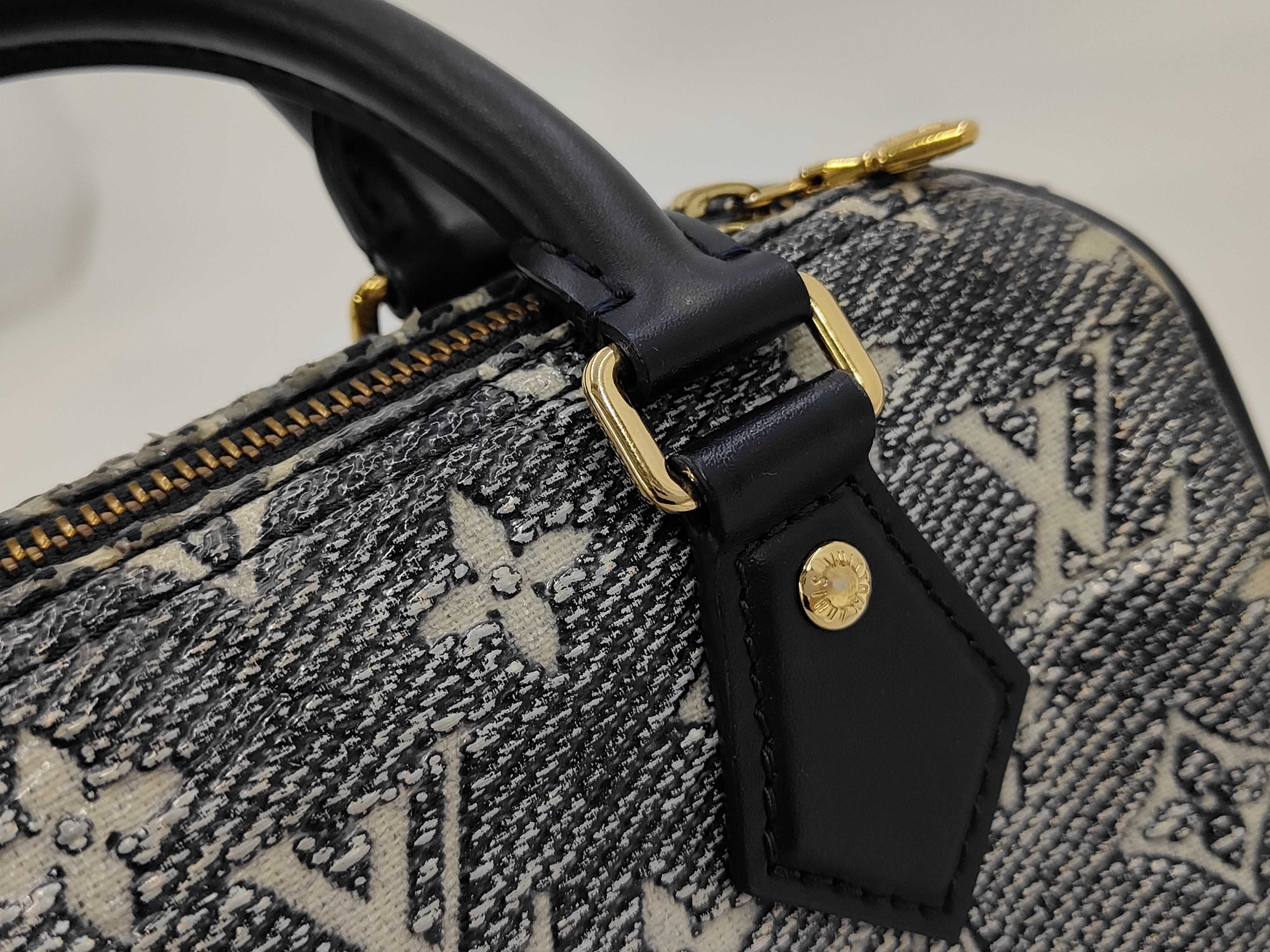 M23069 Louis Vuitton Speedy Bandoulière 20 RFID Monogram Laminated Jacquard Handbag — view 3