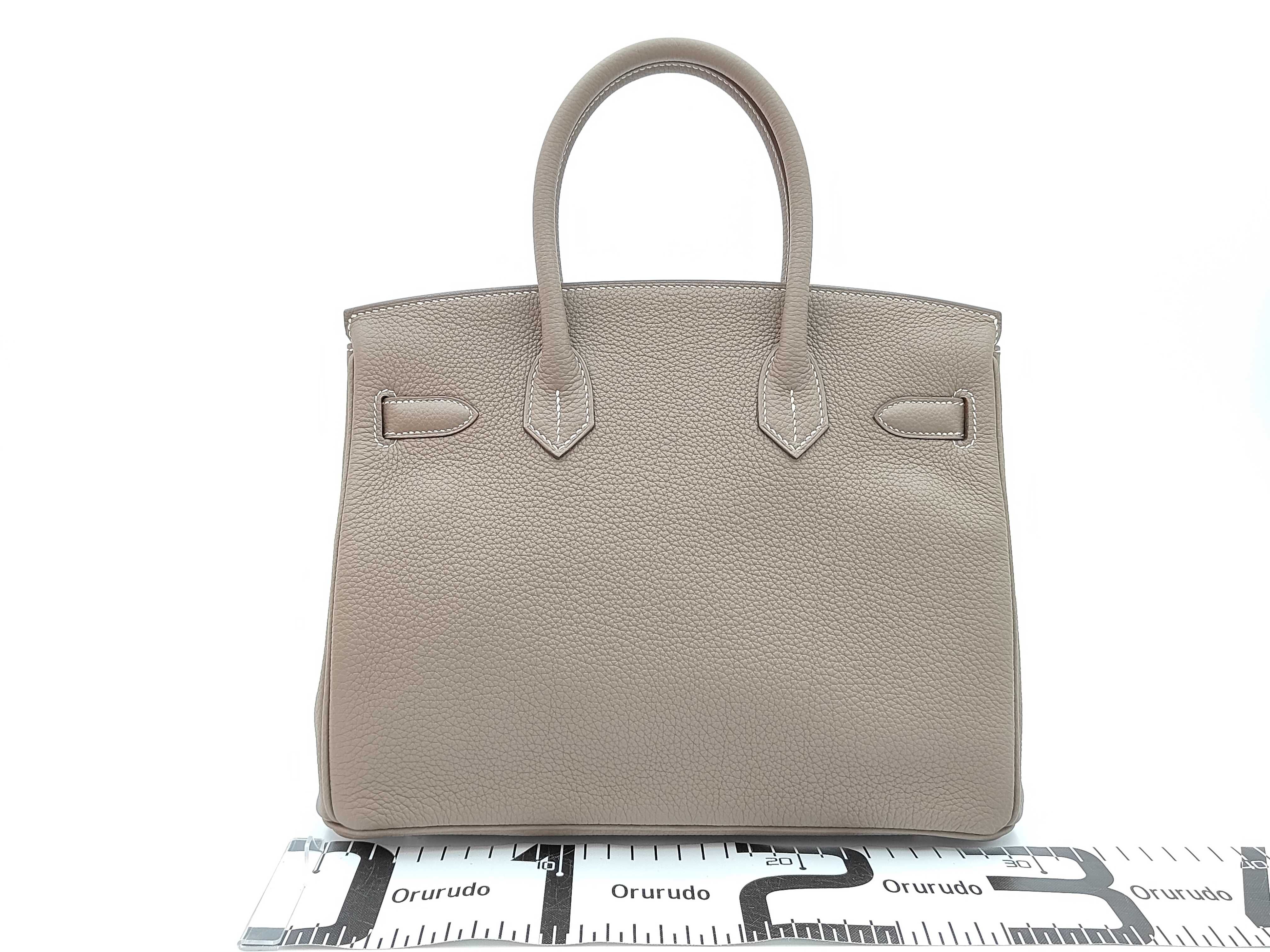 Birkin 30 Togo Etoupe SS K stamp handbag — view 2