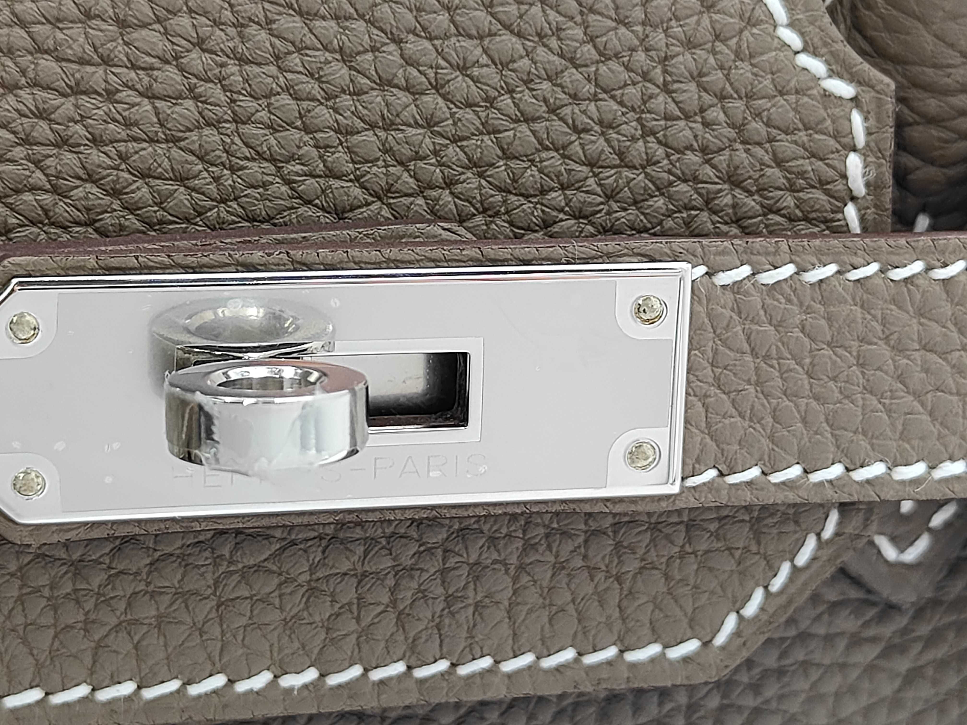 Birkin 30 Togo Etoupe SS K stamp handbag — view 15