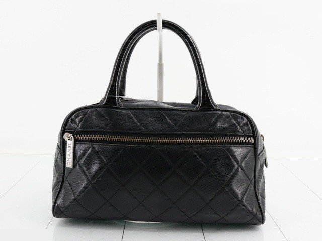 Matelassé caviar leather mini Boston bag, with sticker, serial number 6. — view 2